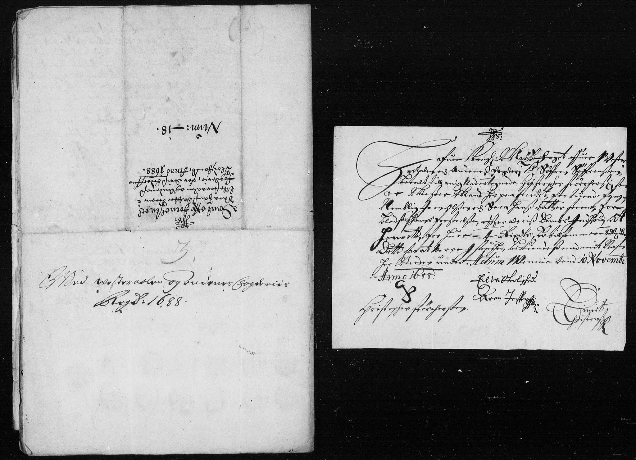 Rentekammeret inntil 1814, Reviderte regnskaper, Stiftamtstueregnskaper, Trondheim stiftamt og Nordland amt, AV/RA-EA-6044/R/Rh/L0012: Nordland amt, 1688