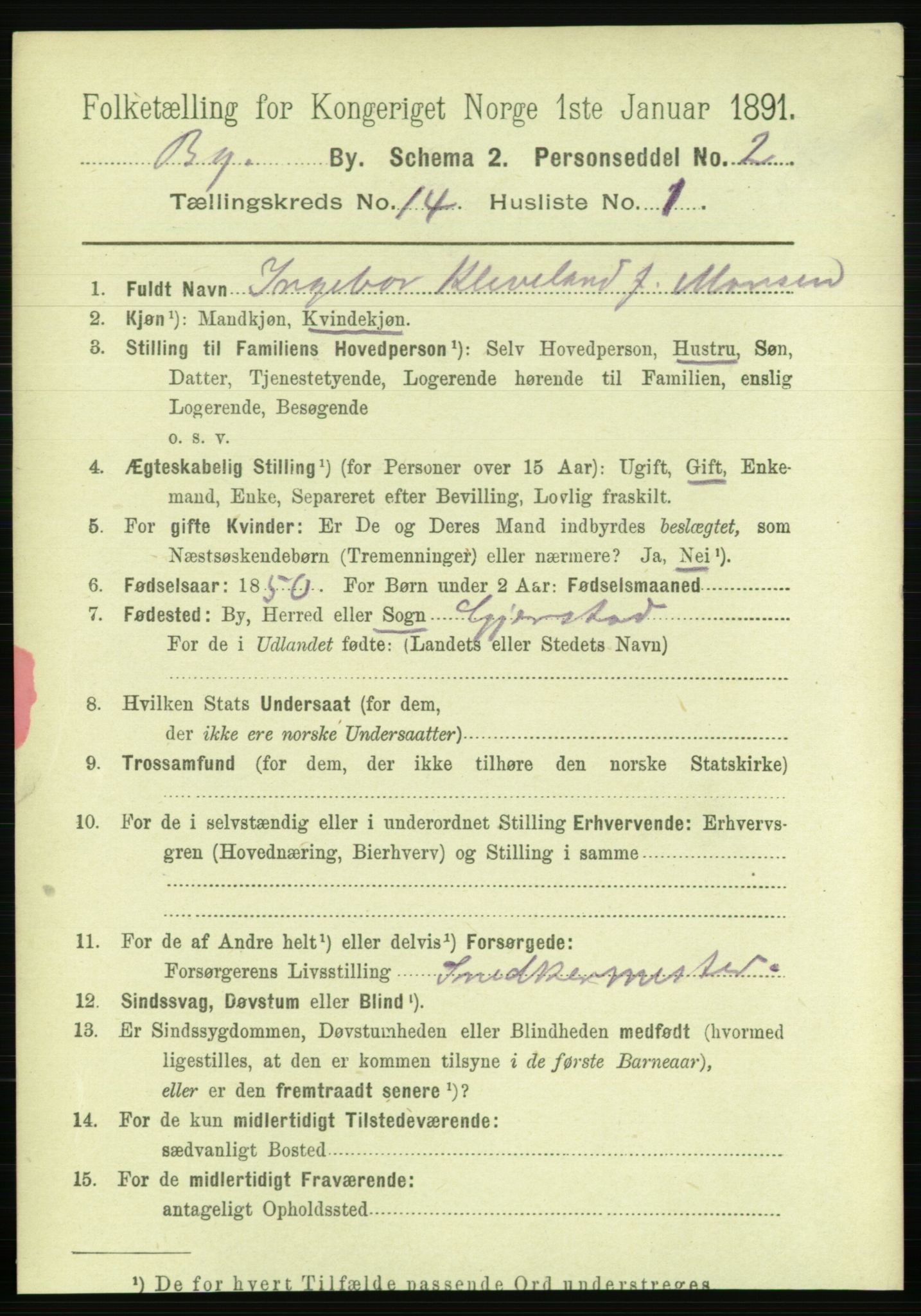 RA, Folketelling 1891 for 1301 Bergen kjøpstad, 1891, s. 23281