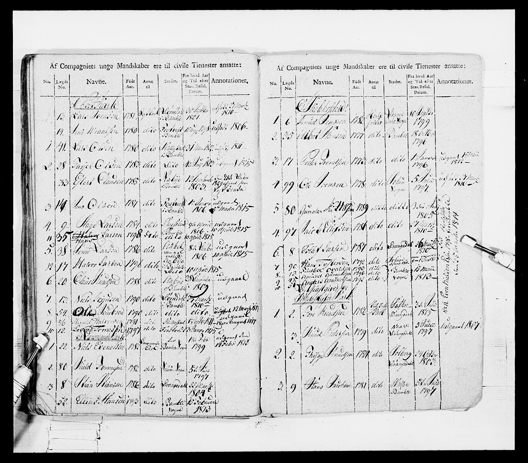 Generalitets- og kommissariatskollegiet, Det kongelige norske kommissariatskollegium, AV/RA-EA-5420/E/Eh/L0116: Telemarkske nasjonale infanteriregiment, 1810, s. 352