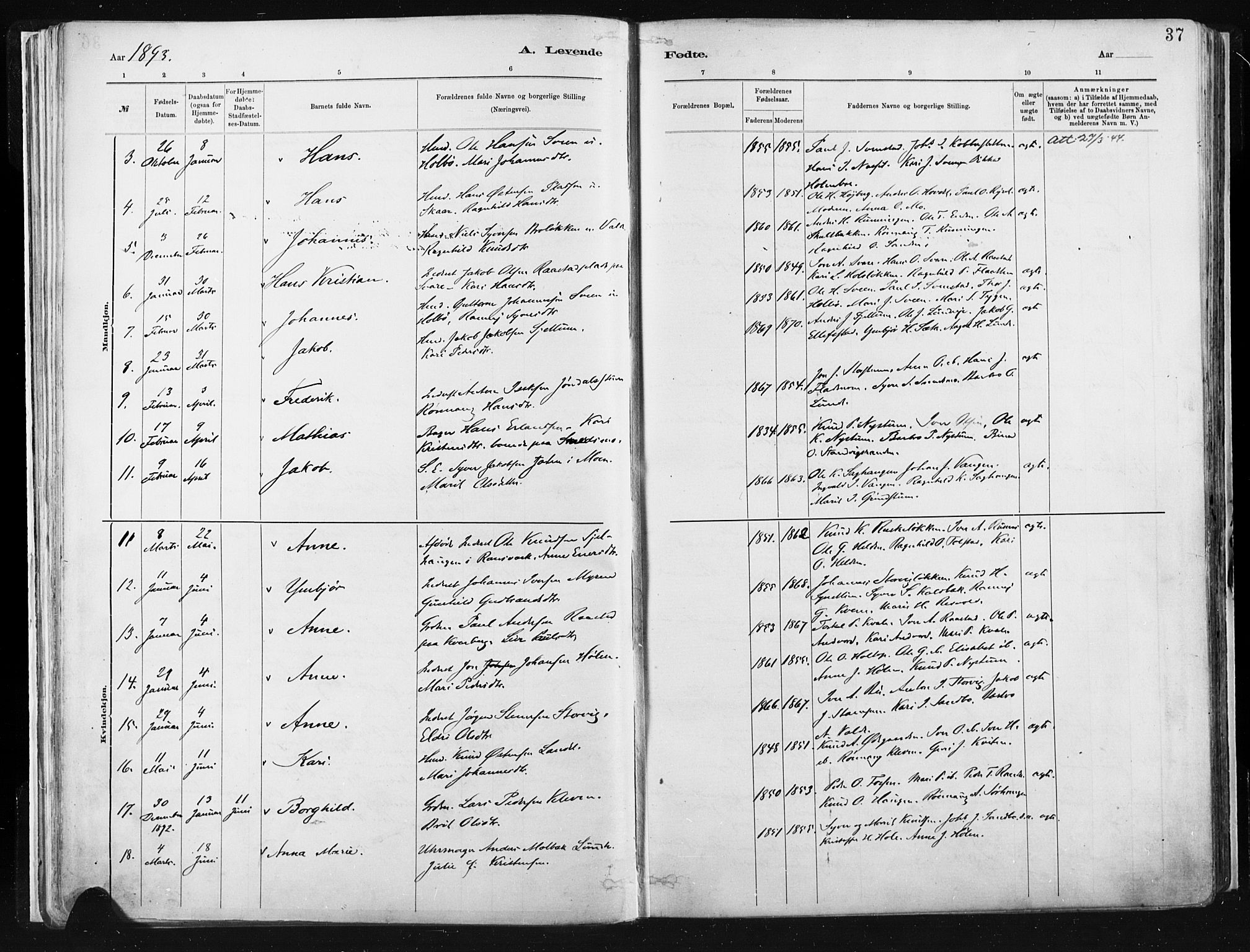 Vågå prestekontor, AV/SAH-PREST-076/H/Ha/Haa/L0009: Ministerialbok nr. 9, 1886-1904, s. 37