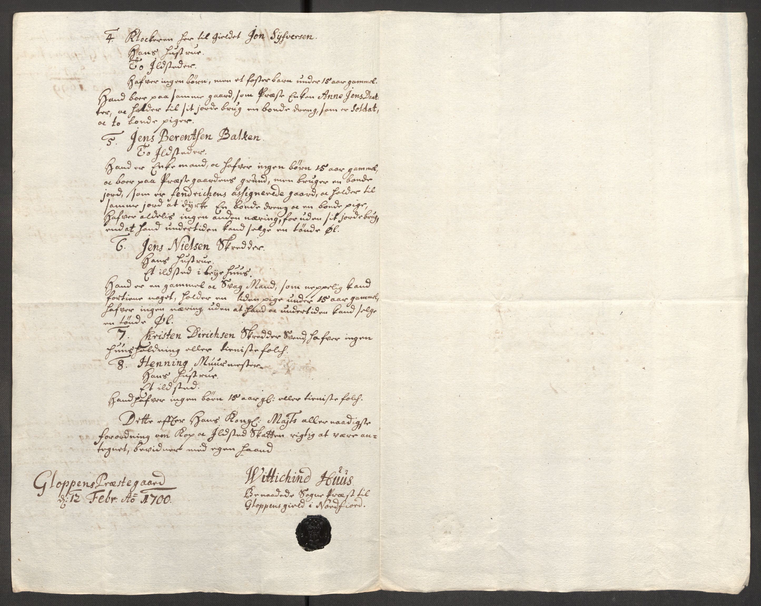 Rentekammeret inntil 1814, Reviderte regnskaper, Fogderegnskap, AV/RA-EA-4092/R53/L3424: Fogderegnskap Sunn- og Nordfjord, 1699, s. 444