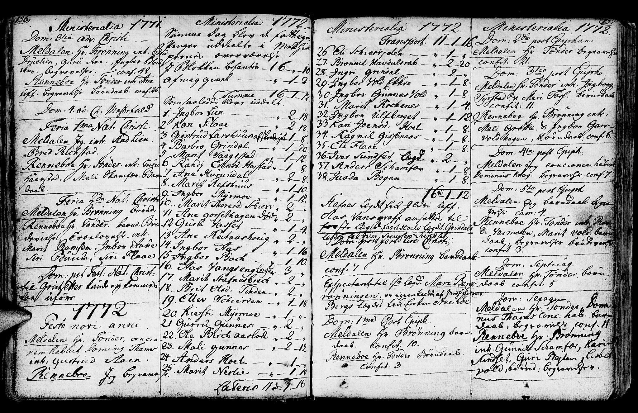 Ministerialprotokoller, klokkerbøker og fødselsregistre - Sør-Trøndelag, AV/SAT-A-1456/672/L0851: Ministerialbok nr. 672A04, 1751-1775, s. 156-157