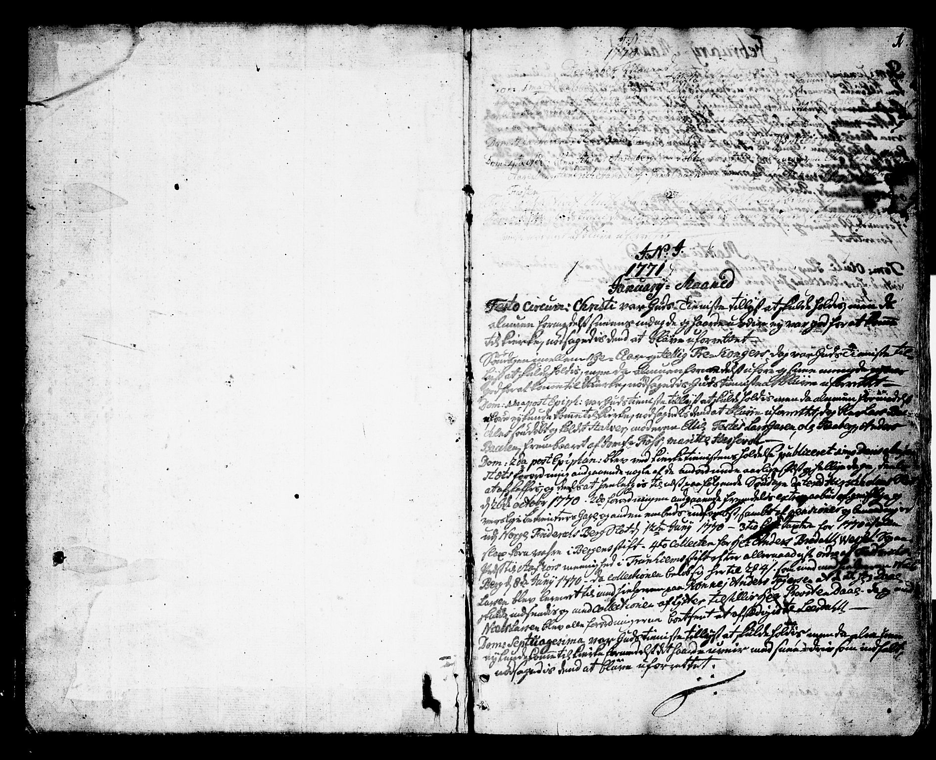 Jostedal sokneprestembete, SAB/A-80601/H/Haa/Haaa/L0002: Ministerialbok nr. A 2, 1770-1806, s. 1