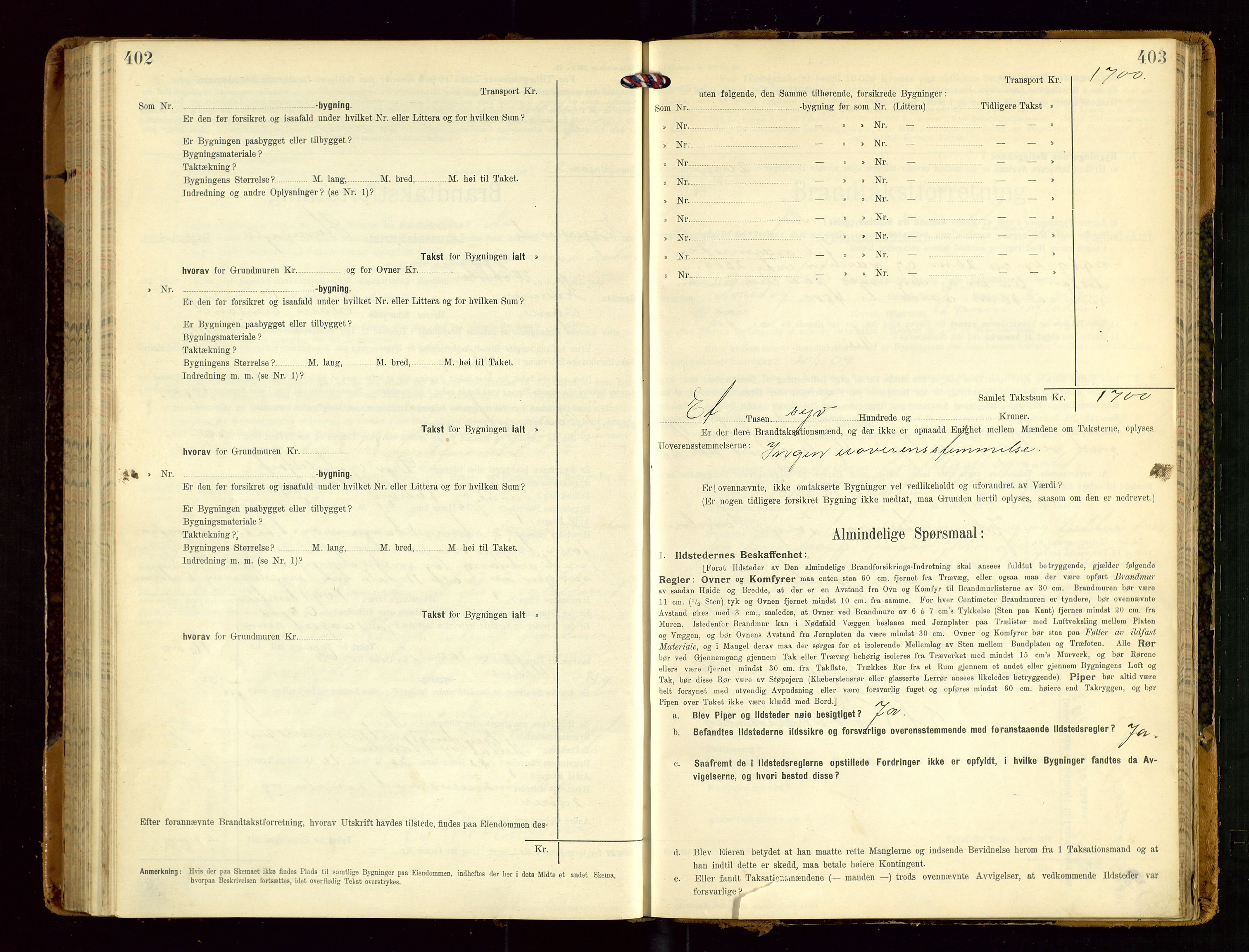 Eigersund lensmannskontor, AV/SAST-A-100171/Gob/L0002: "Brandtakstprotokol", 1910-1916, s. 402-403