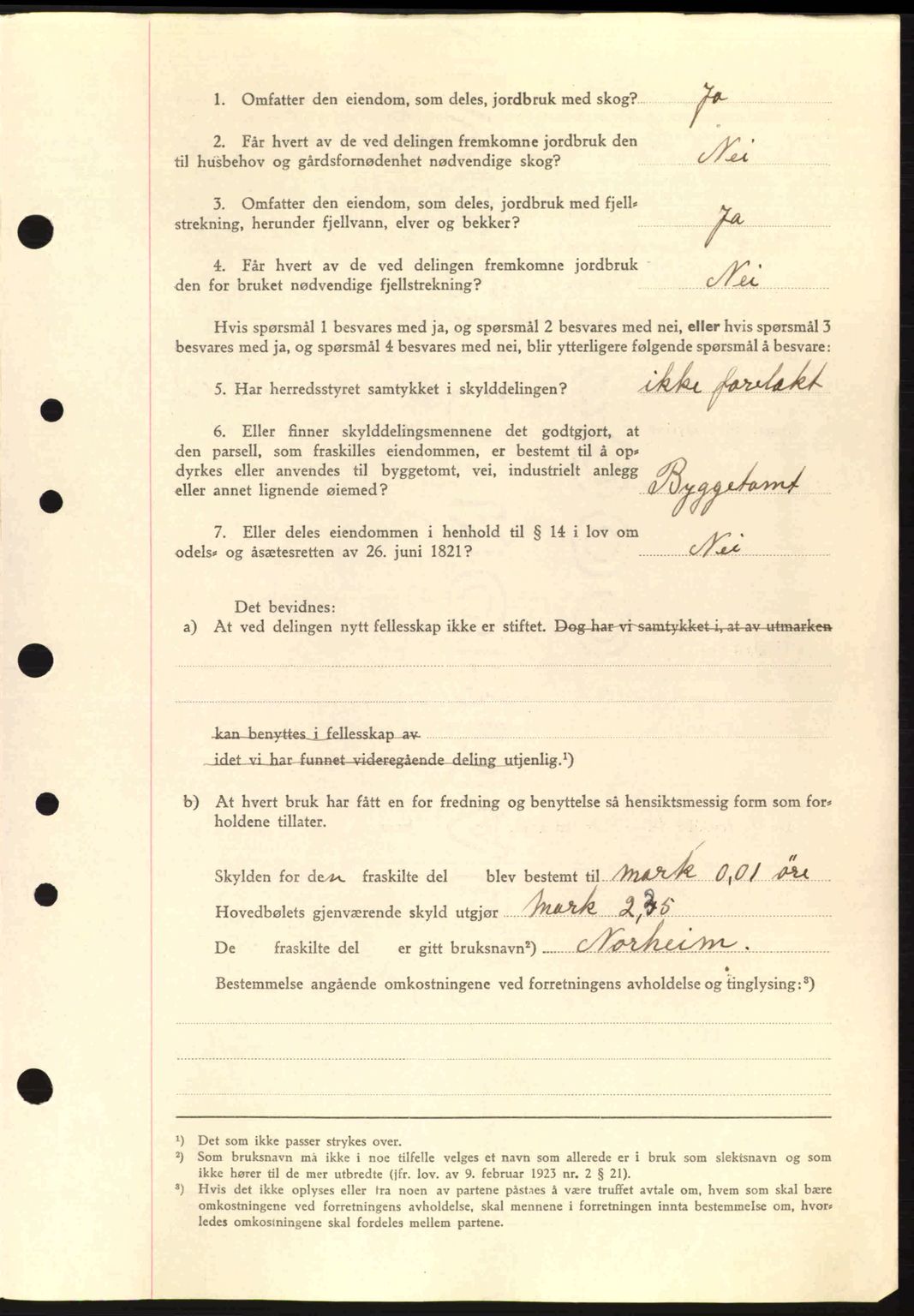 Nordre Sunnmøre sorenskriveri, AV/SAT-A-0006/1/2/2C/2Ca: Pantebok nr. A9, 1940-1940, Dagboknr: 1243/1940