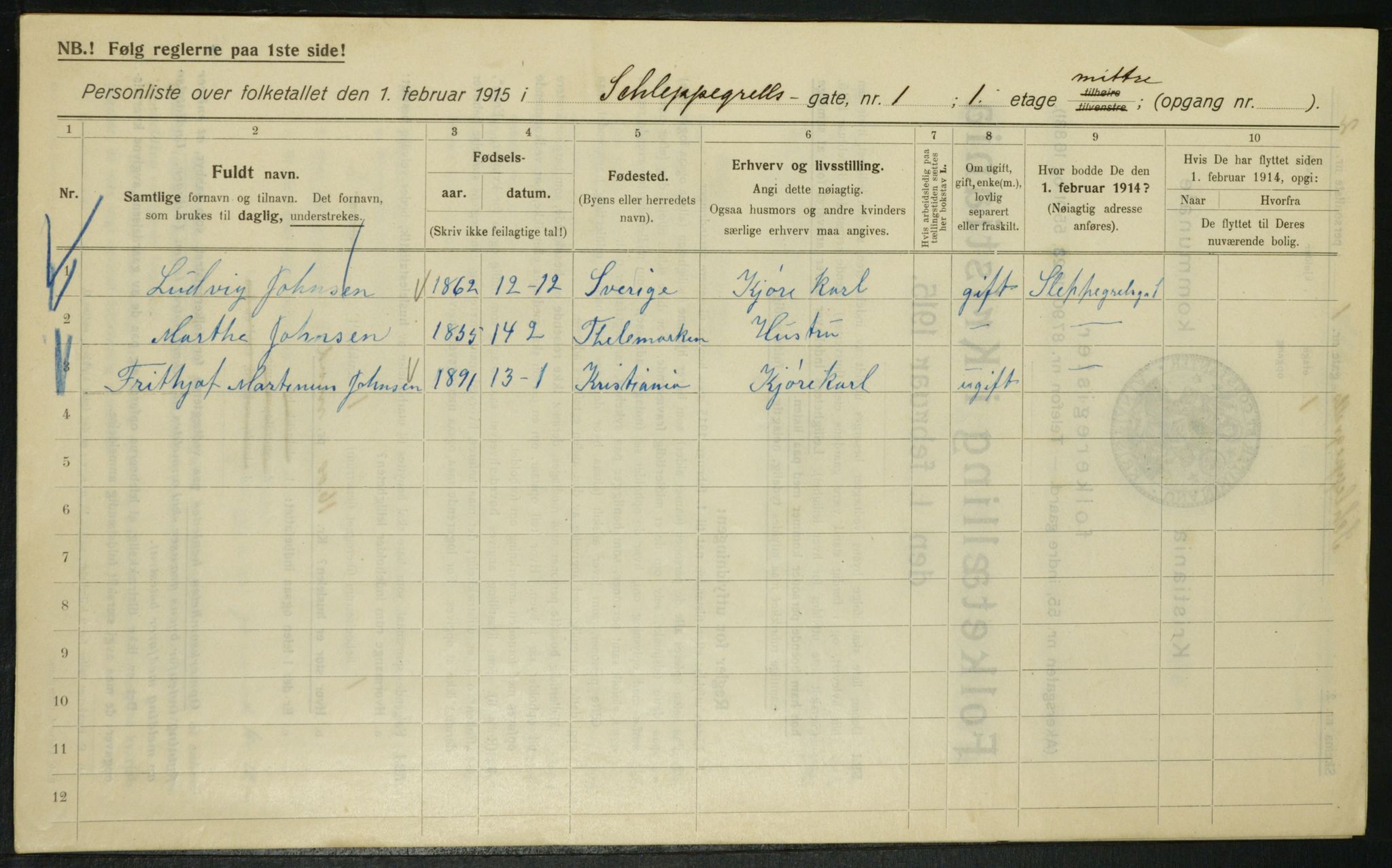 OBA, Kommunal folketelling 1.2.1915 for Kristiania, 1915, s. 89194