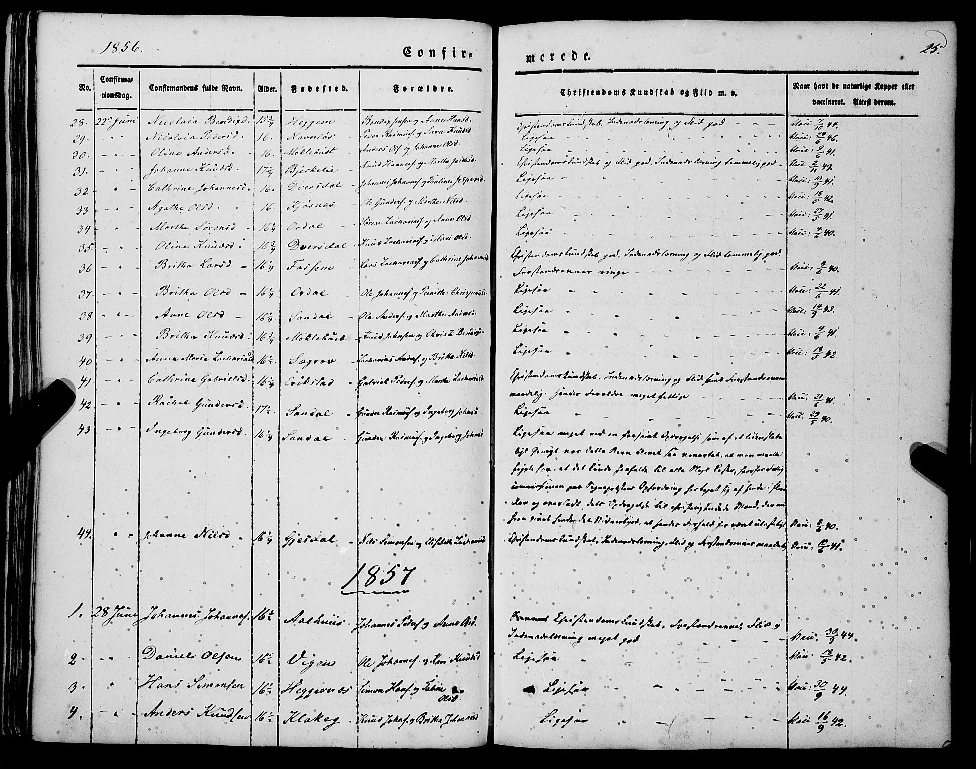Jølster sokneprestembete, SAB/A-80701/H/Haa/Haaa/L0010: Ministerialbok nr. A 10, 1847-1865, s. 25