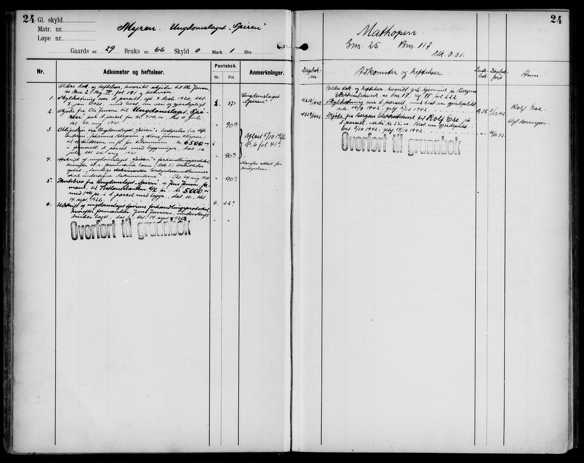 Midhordland sorenskriveri, AV/SAB-A-3001/1/G/Ga/Gab/L0108: Panteregister nr. II.A.b.108, s. 24