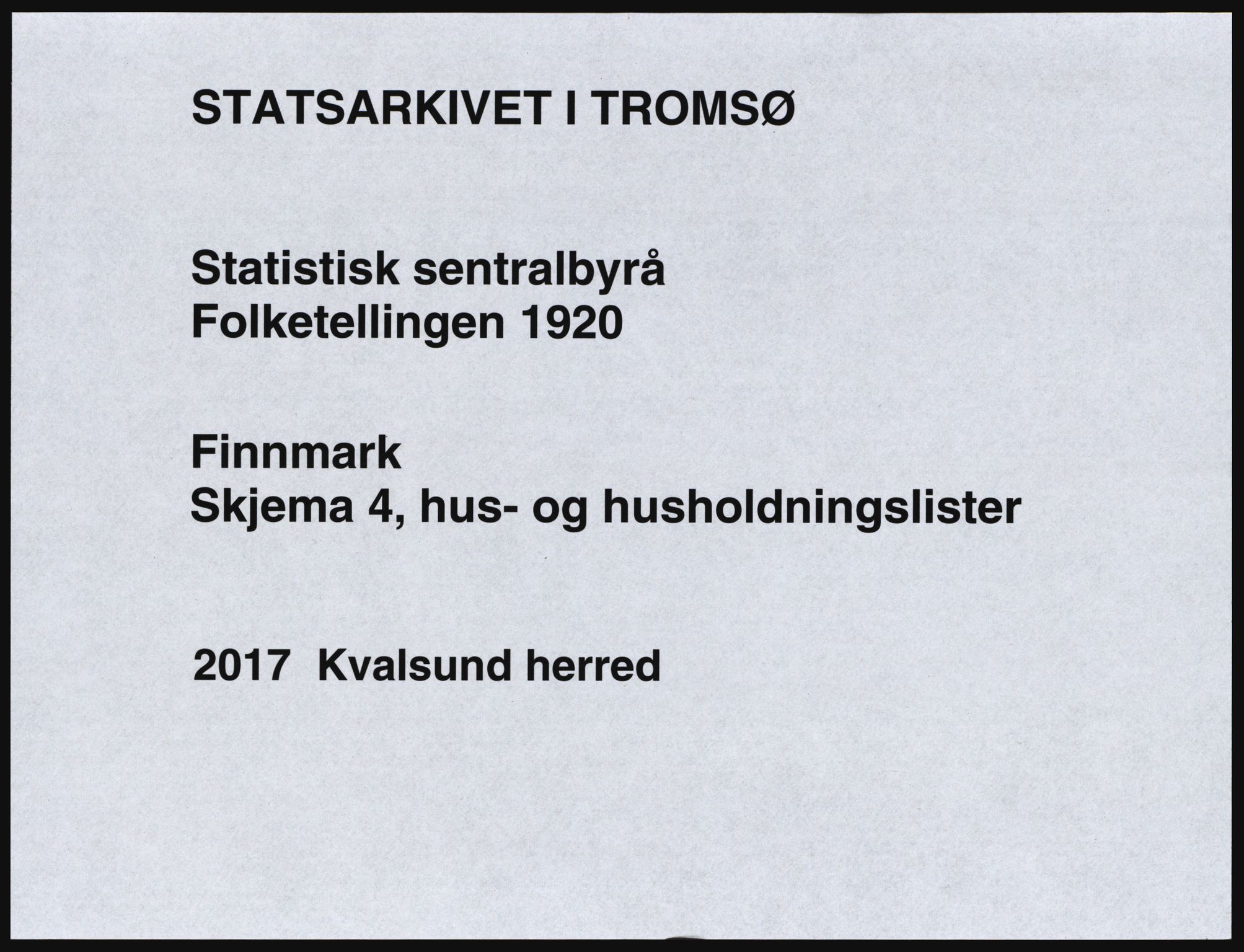 SATØ, Folketelling 1920 for 2017 Kvalsund herred, 1920, s. 42
