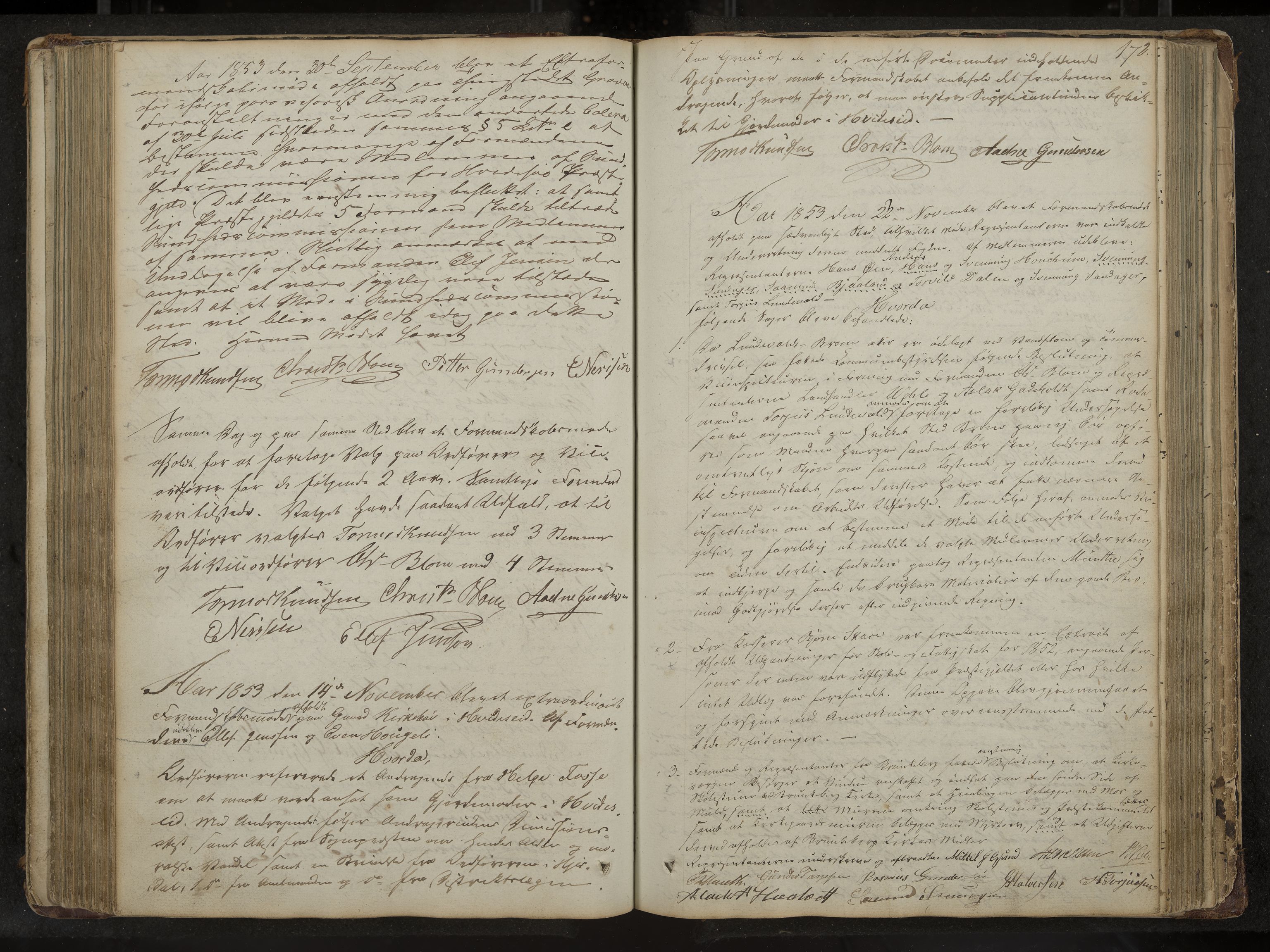 Kviteseid formannskap og sentraladministrasjon, IKAK/0829021/A/Aa/L0001: Møtebok med register, 1837-1866, s. 172