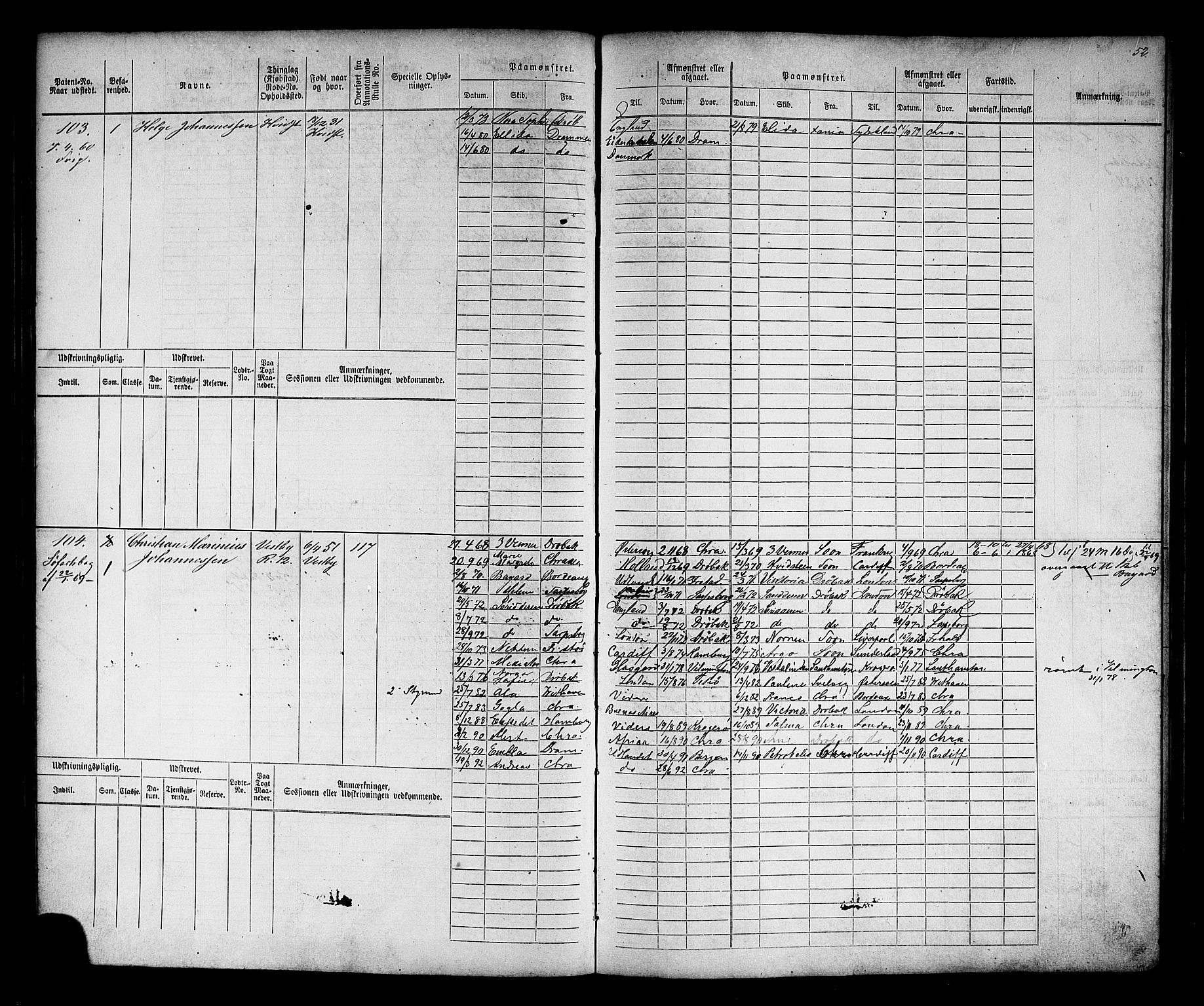 Son mønstringskontor, AV/SAO-A-10569e/F/Fc/Fcb/L0002: Hovedrulle, 1868-1881, s. 56