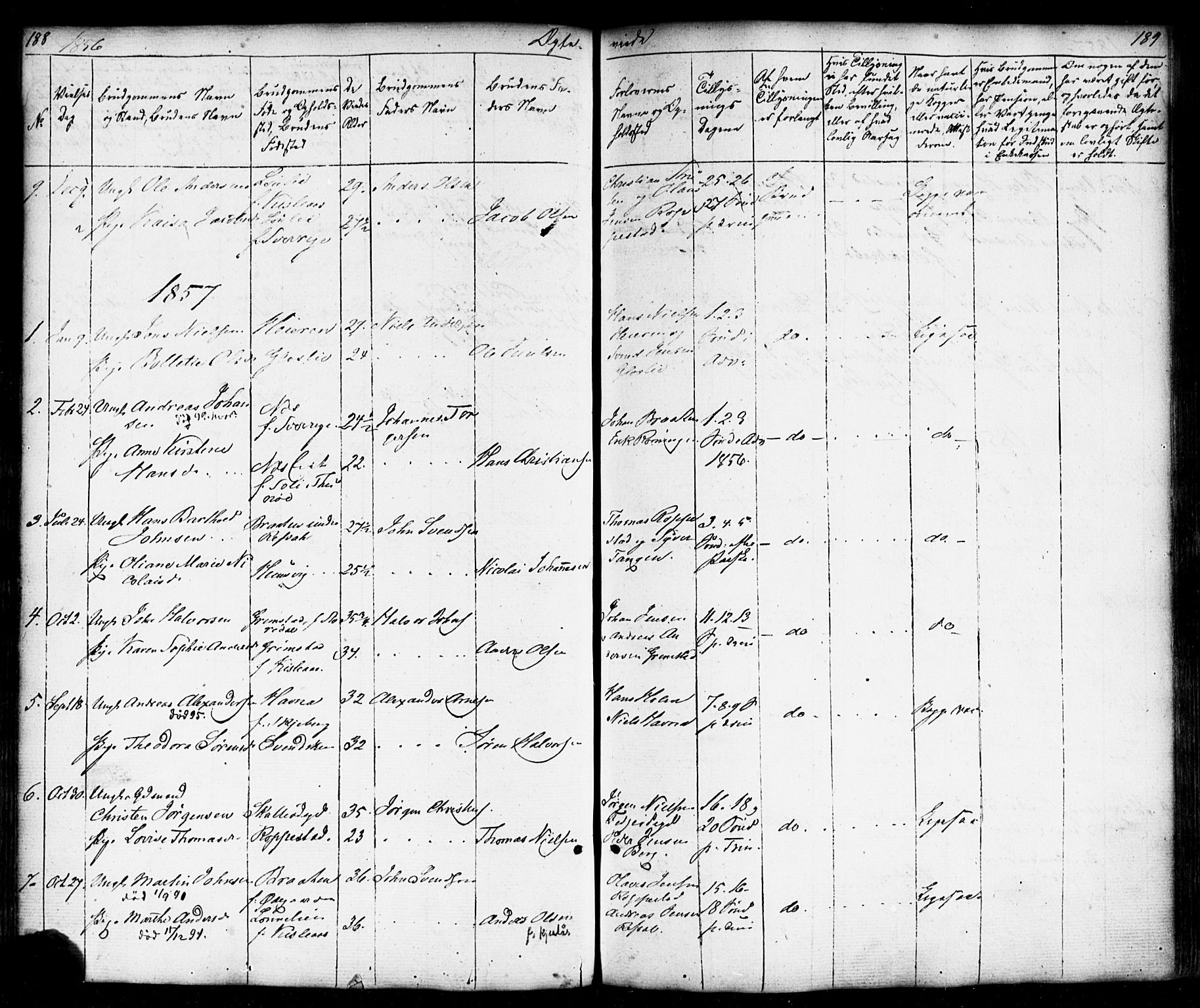 Borge prestekontor Kirkebøker, SAO/A-10903/F/Fb/L0002: Ministerialbok nr. II 2, 1853-1877, s. 188-189