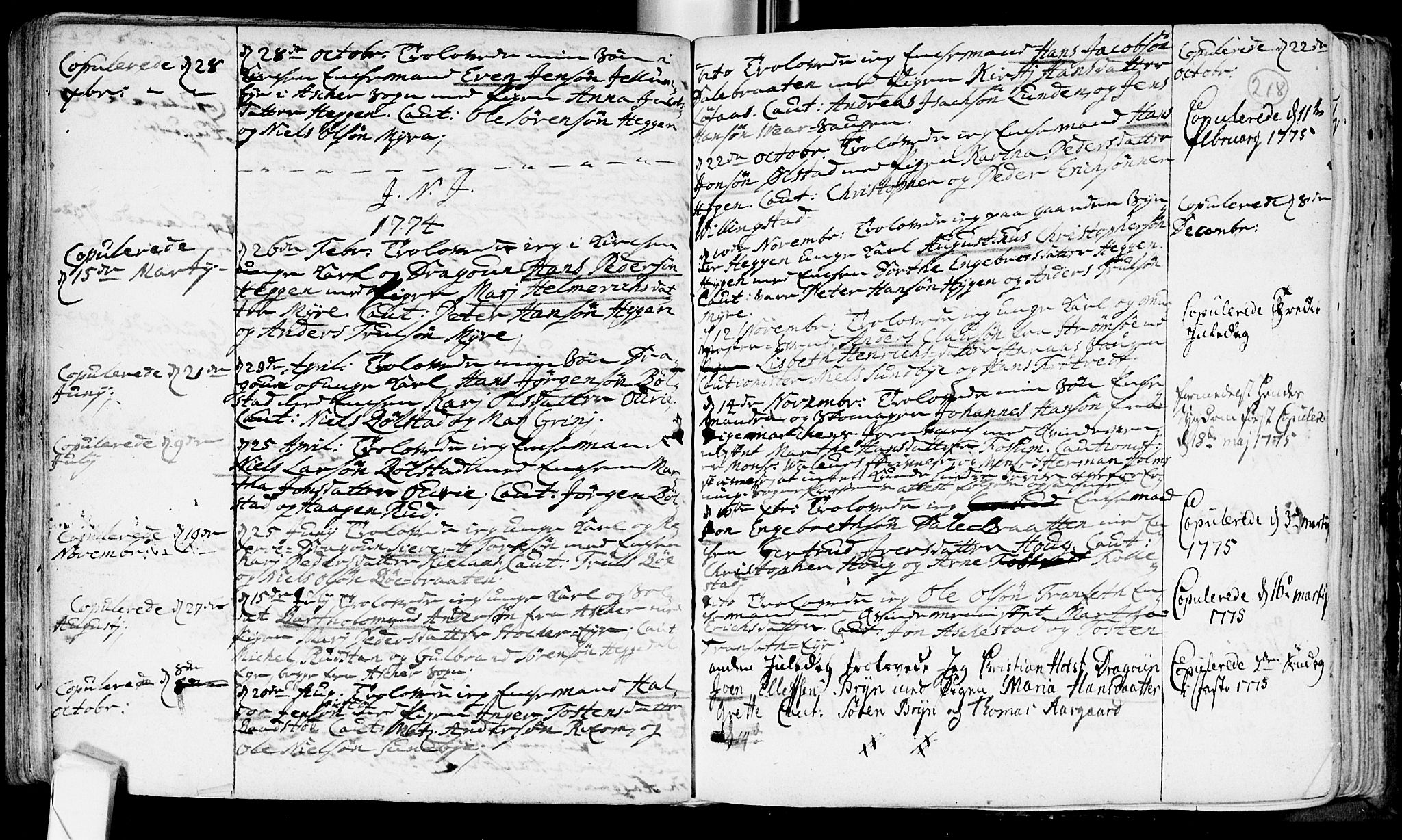 Røyken kirkebøker, AV/SAKO-A-241/F/Fa/L0002: Ministerialbok nr. 2, 1731-1782, s. 218