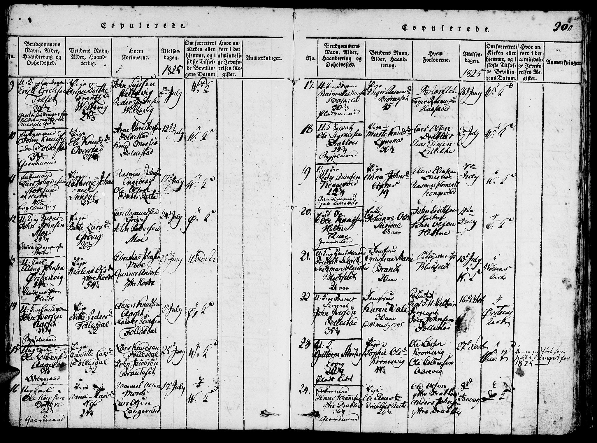 Ministerialprotokoller, klokkerbøker og fødselsregistre - Møre og Romsdal, AV/SAT-A-1454/511/L0138: Ministerialbok nr. 511A05, 1817-1832, s. 200