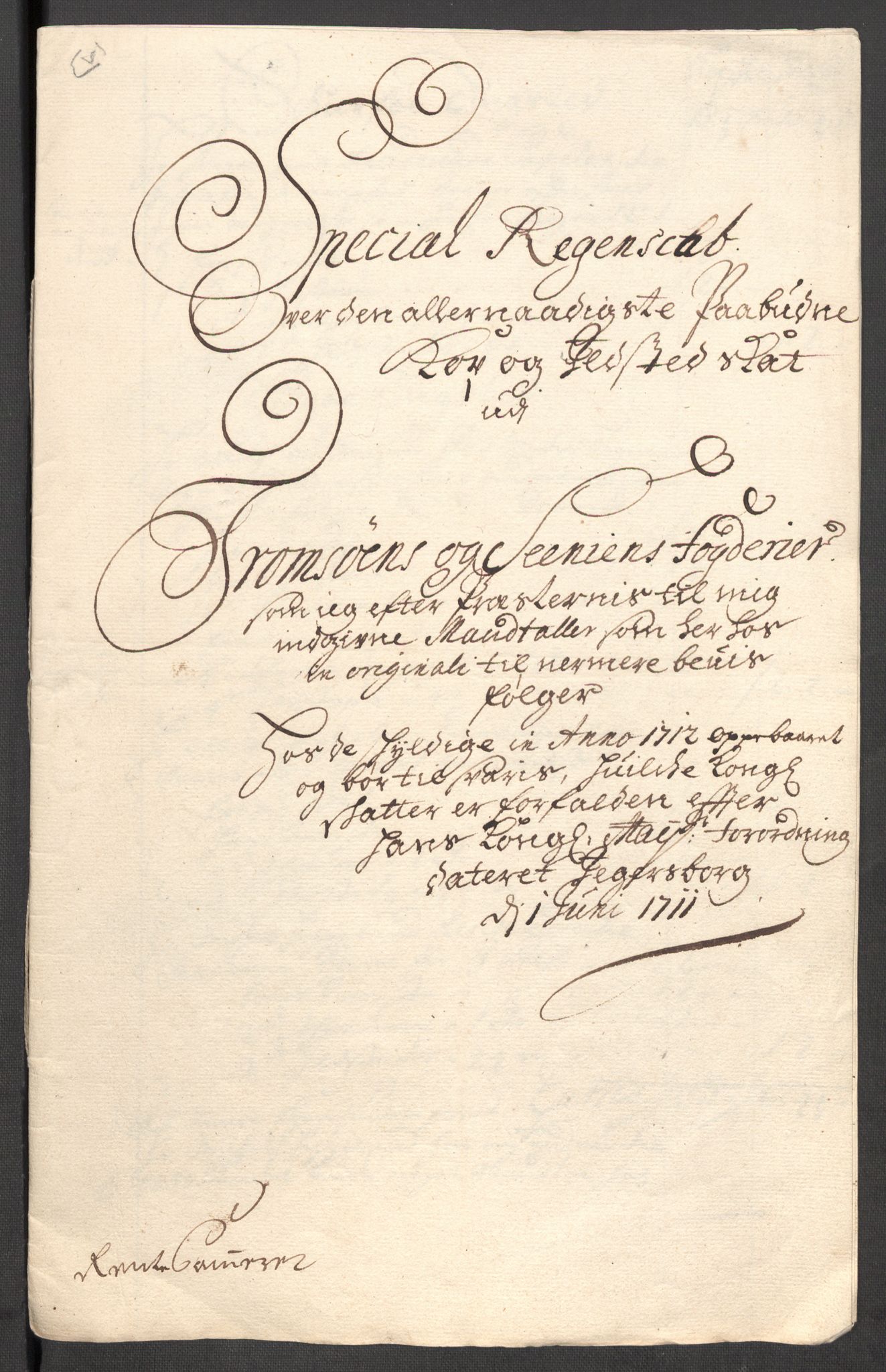 Rentekammeret inntil 1814, Reviderte regnskaper, Fogderegnskap, RA/EA-4092/R68/L4758: Fogderegnskap Senja og Troms, 1711-1712, s. 239