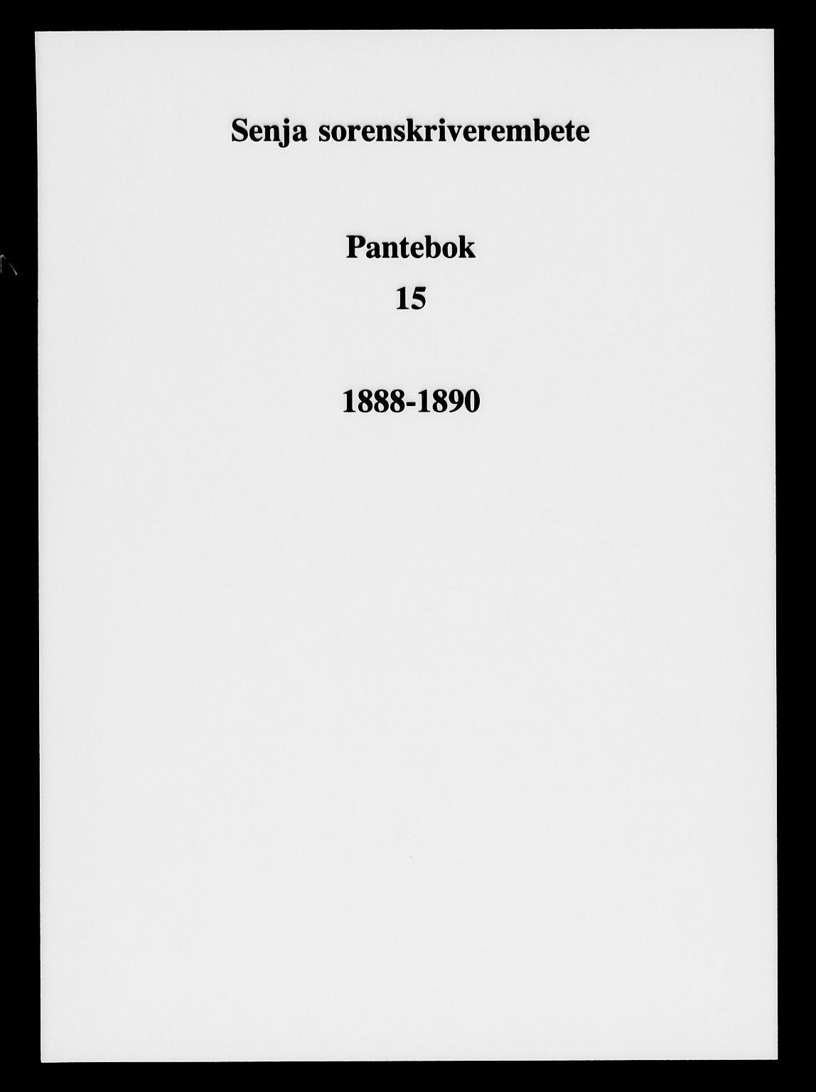 Senja sorenskriveri 1855-, SATØ/S-0048/1/H/Hd/L0015: Pantebok nr. 15, 1888-1890