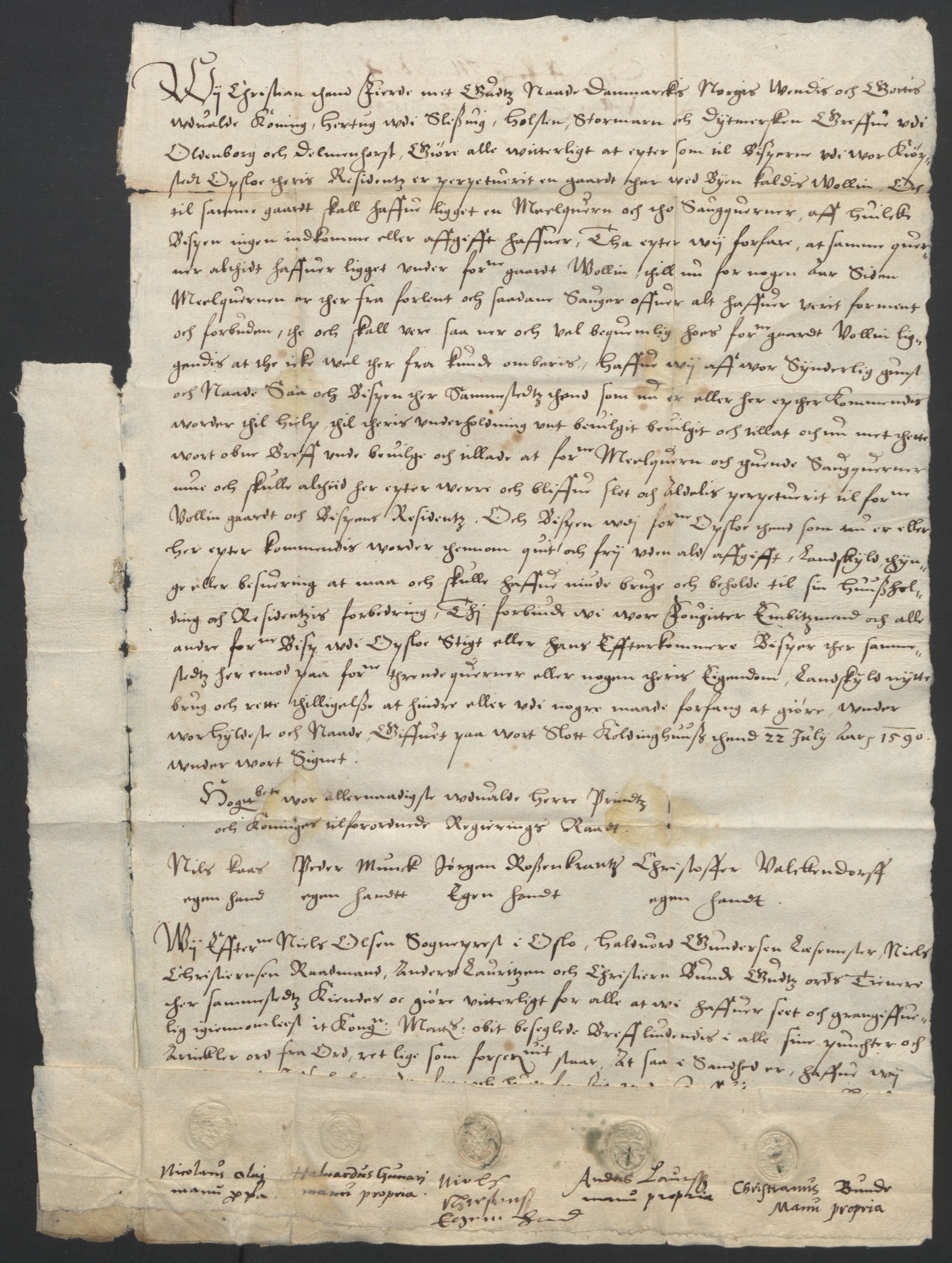 Oslo stiftsdireksjon, AV/SAO-A-11085/G/Gb/L0001: Bispestolens dokumenter, 1584-1612, s. 62