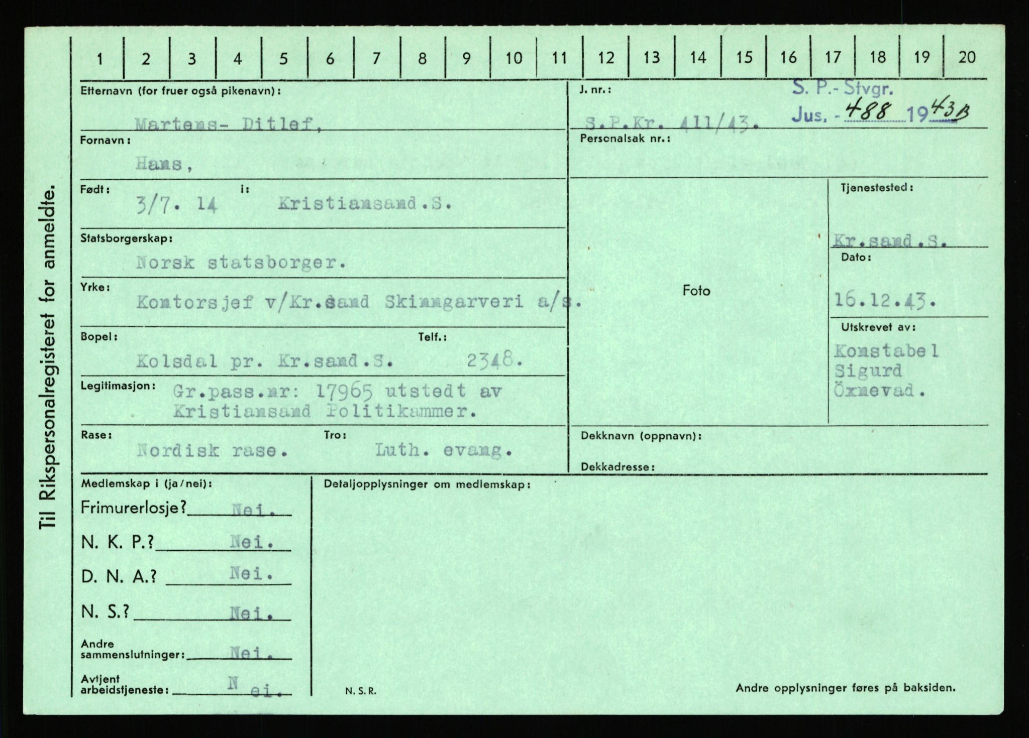 Statspolitiet - Hovedkontoret / Osloavdelingen, AV/RA-S-1329/C/Ca/L0003: Brechan - Eichinger	, 1943-1945, s. 4046