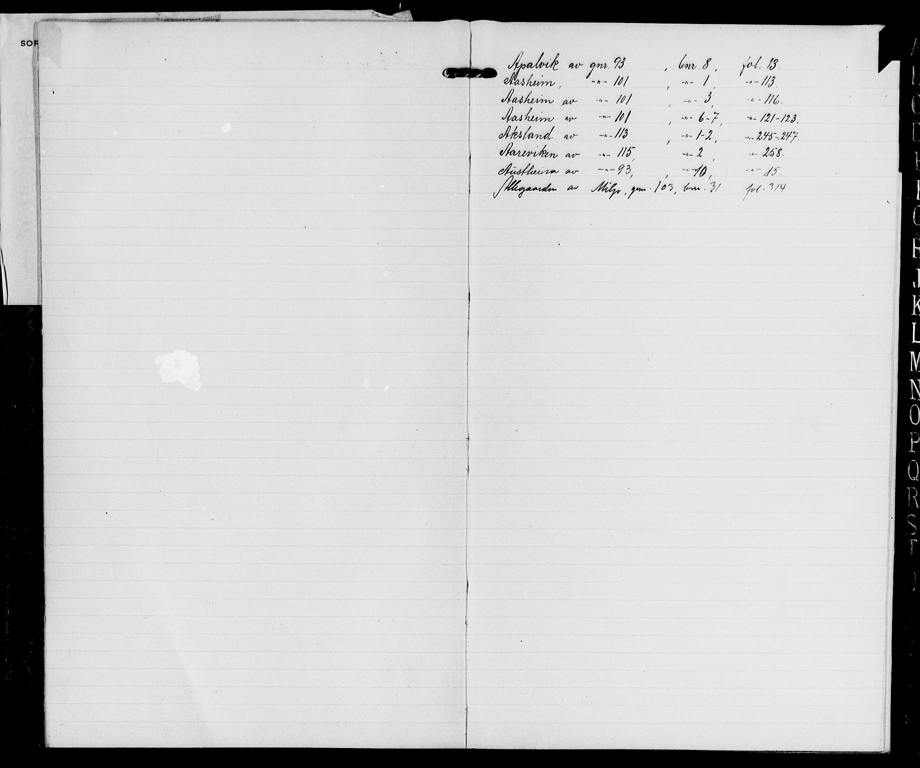 Sunnhordland sorenskrivar, SAB/A-2401/1/G/Ga/Gaf/L0007: Panteregister nr. II.A.f.7, 1918-1955