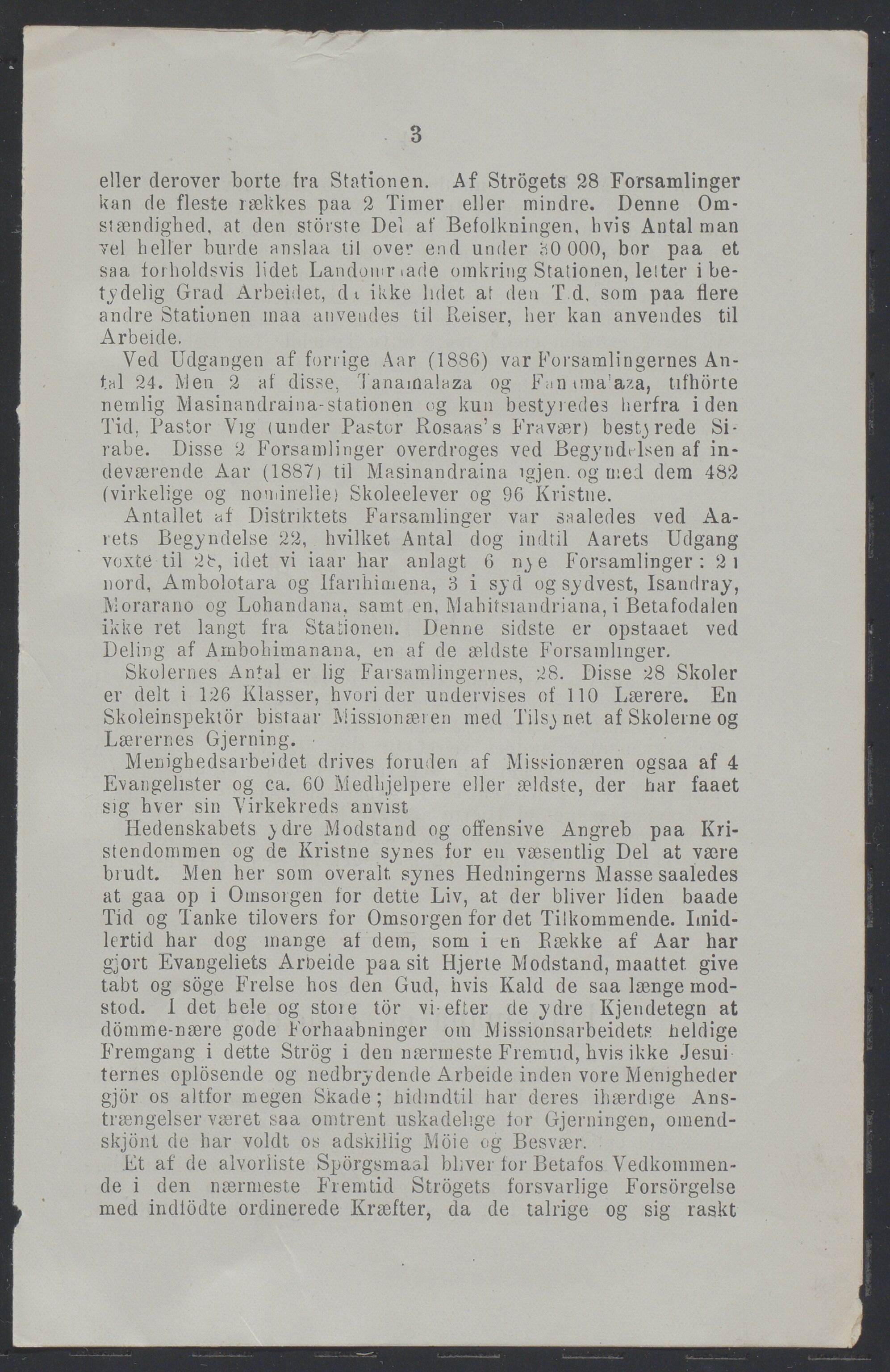 Det Norske Misjonsselskap - hovedadministrasjonen, VID/MA-A-1045/D/Da/Daa/L0037/0006: Konferansereferat og årsberetninger / Konferansereferat fra Madagaskar Innland., 1888, s. 3