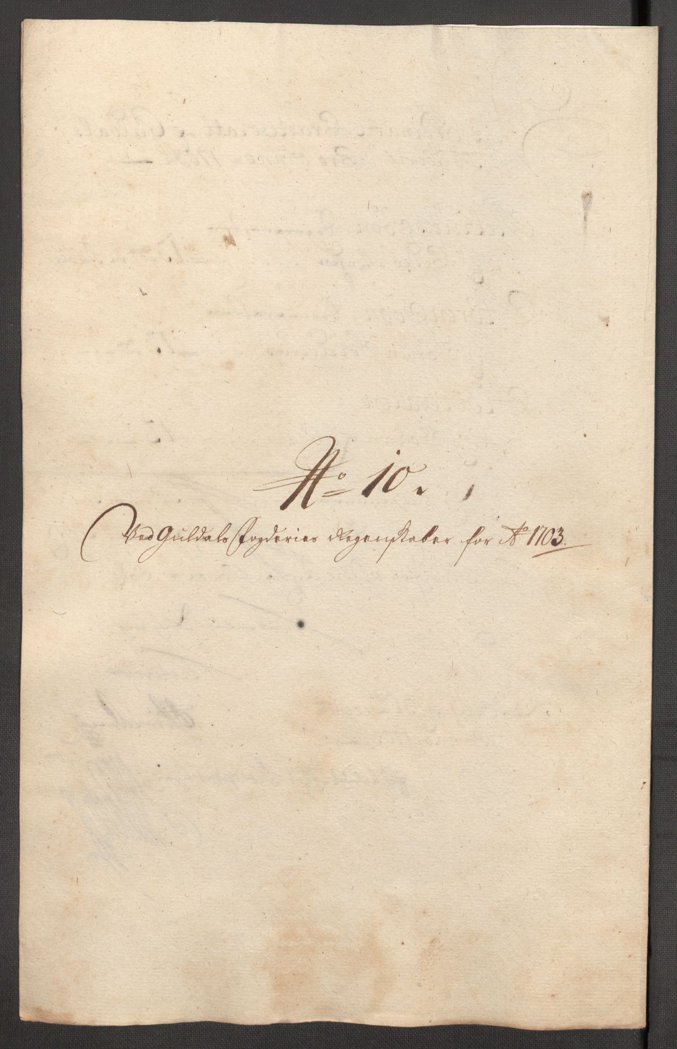 Rentekammeret inntil 1814, Reviderte regnskaper, Fogderegnskap, RA/EA-4092/R60/L3953: Fogderegnskap Orkdal og Gauldal, 1703, s. 357