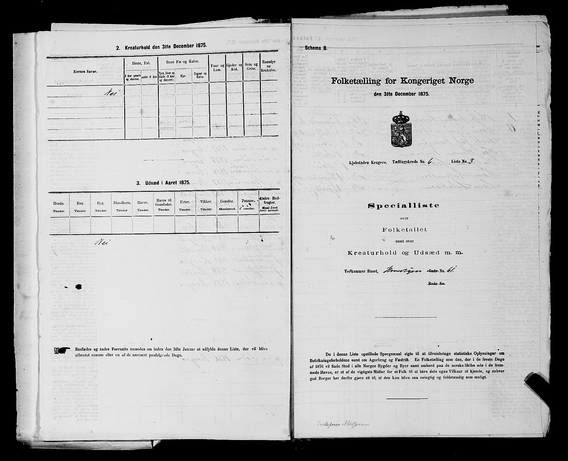 SAKO, Folketelling 1875 for 0801P Kragerø prestegjeld, 1875, s. 132