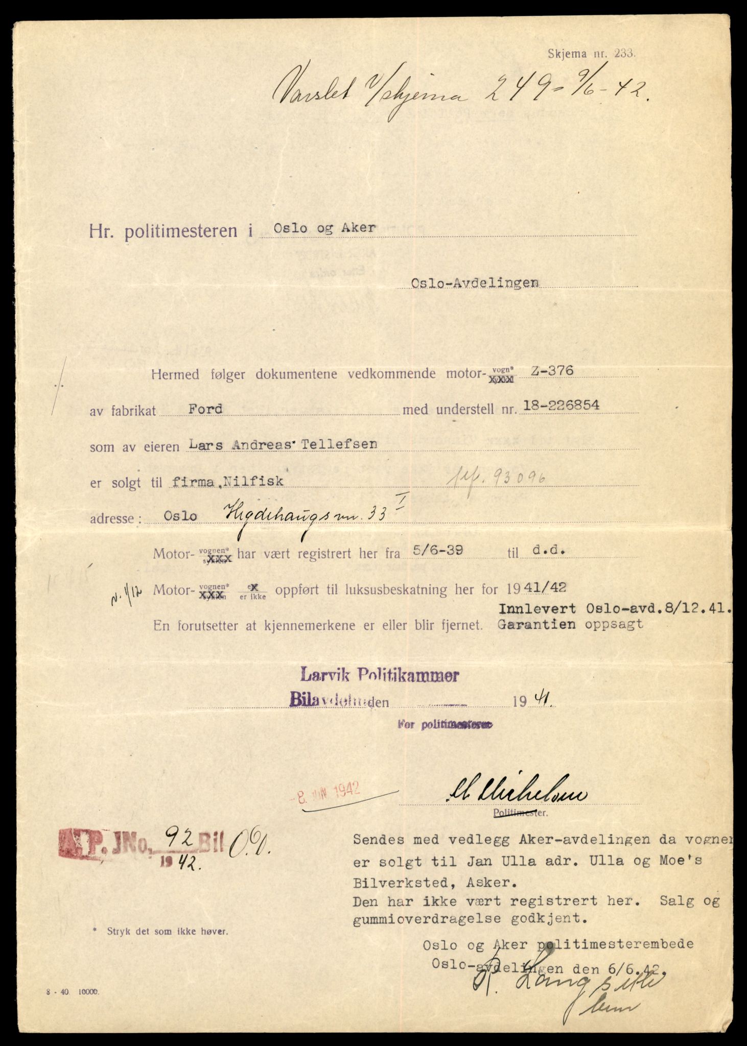 Møre og Romsdal vegkontor - Ålesund trafikkstasjon, AV/SAT-A-4099/F/Fe/L0045: Registreringskort for kjøretøy T 14320 - T 14444, 1927-1998, s. 2934