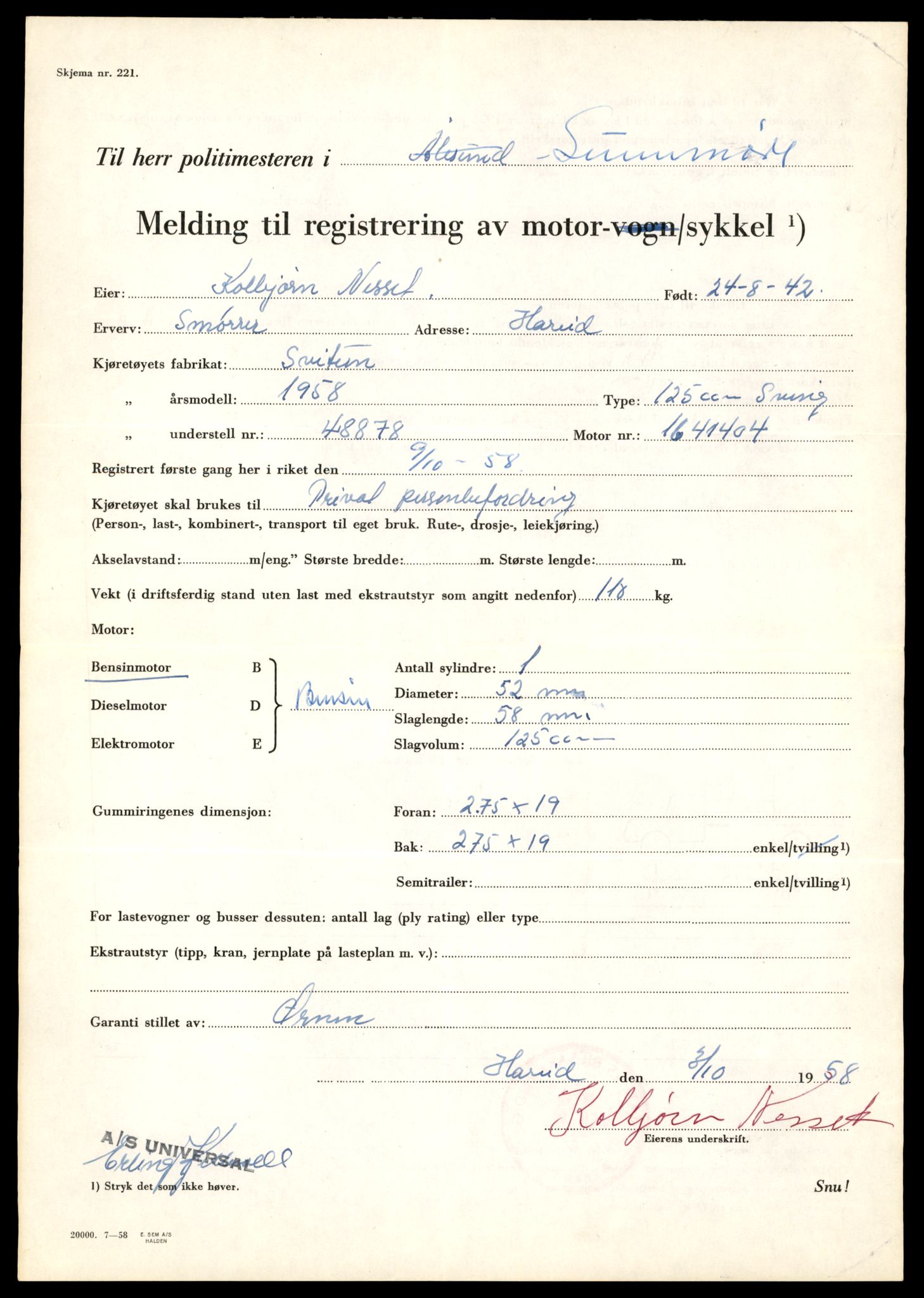 Møre og Romsdal vegkontor - Ålesund trafikkstasjon, SAT/A-4099/F/Fe/L0036: Registreringskort for kjøretøy T 12831 - T 13030, 1927-1998, s. 2515