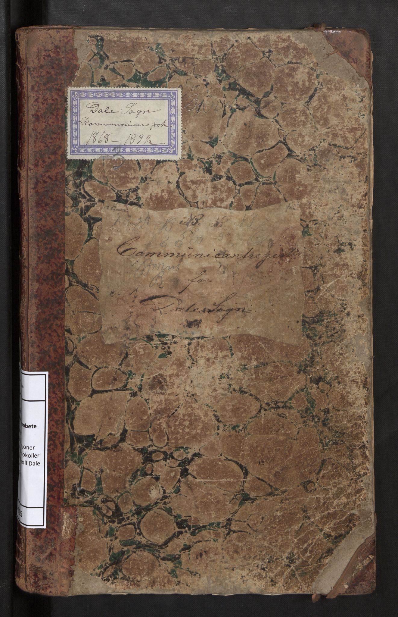 Fjaler sokneprestembete, AV/SAB-A-79801/H/Hb/L0005: Kommunikantprotokoll nr. 5, 1868-1892