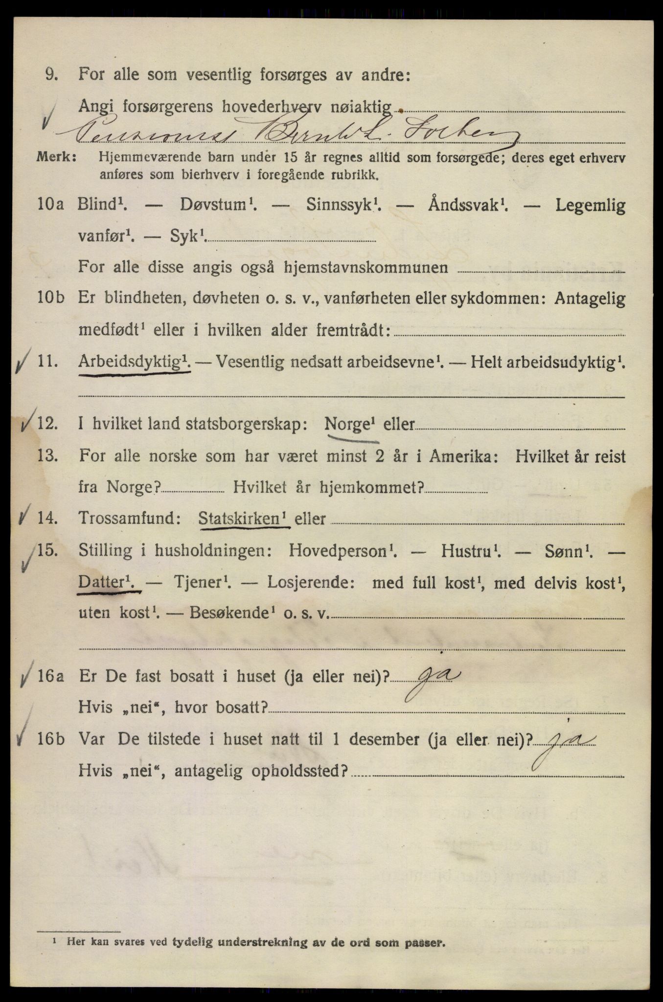 SAO, Folketelling 1920 for 0301 Kristiania kjøpstad, 1920, s. 366588