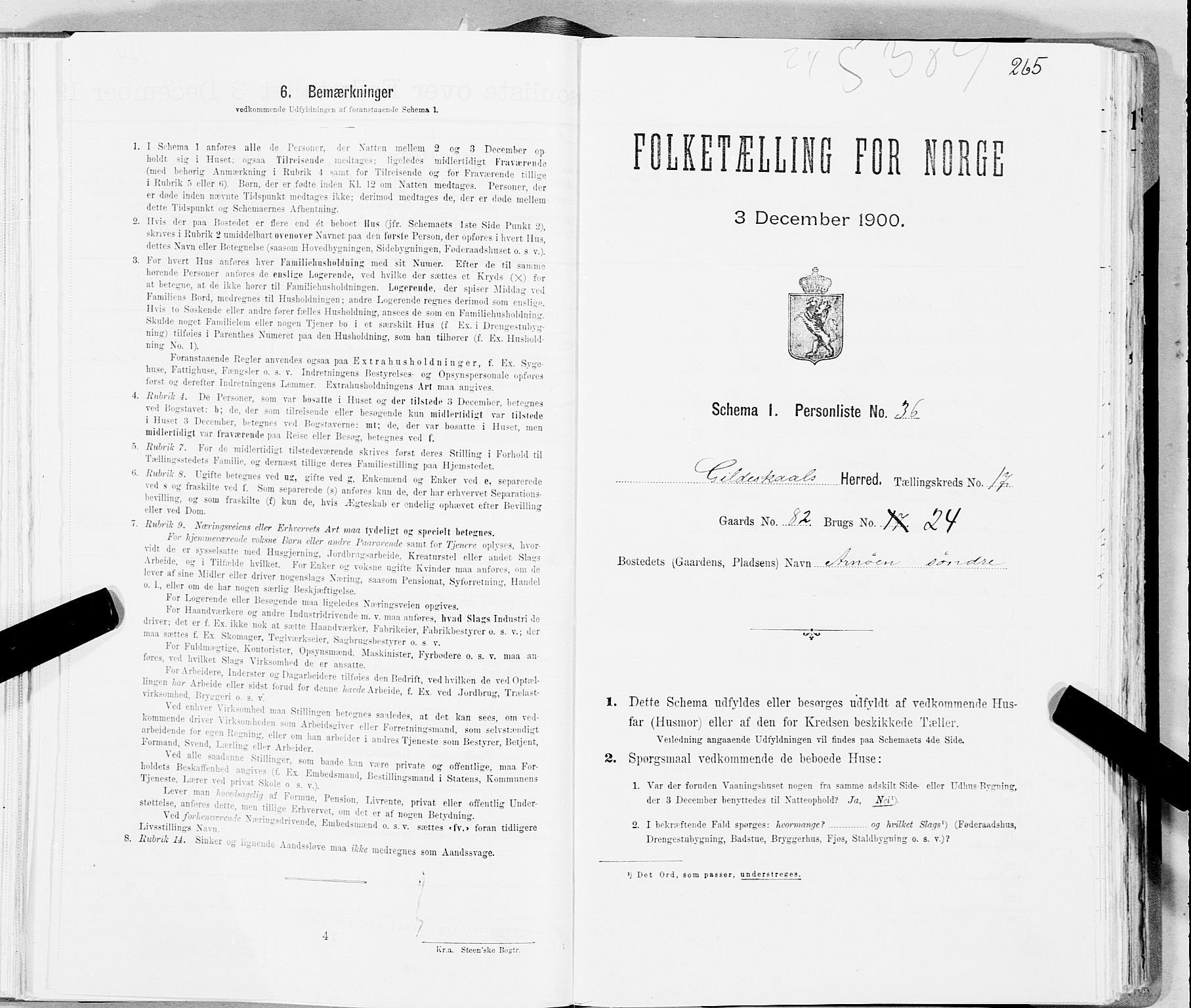 SAT, Folketelling 1900 for 1838 Gildeskål herred, 1900, s. 1775