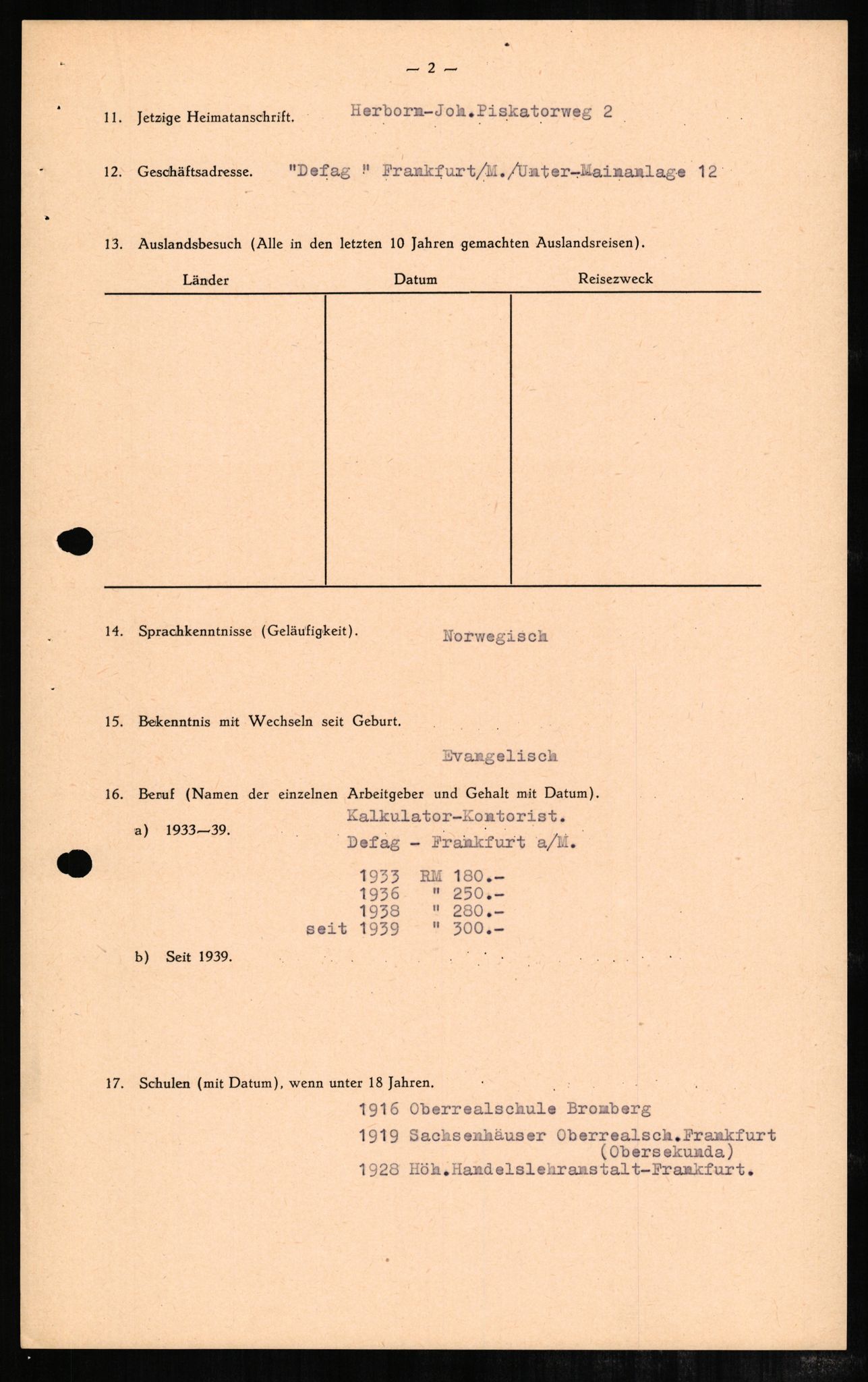 Forsvaret, Forsvarets overkommando II, AV/RA-RAFA-3915/D/Db/L0002: CI Questionaires. Tyske okkupasjonsstyrker i Norge. Tyskere., 1945-1946, s. 579