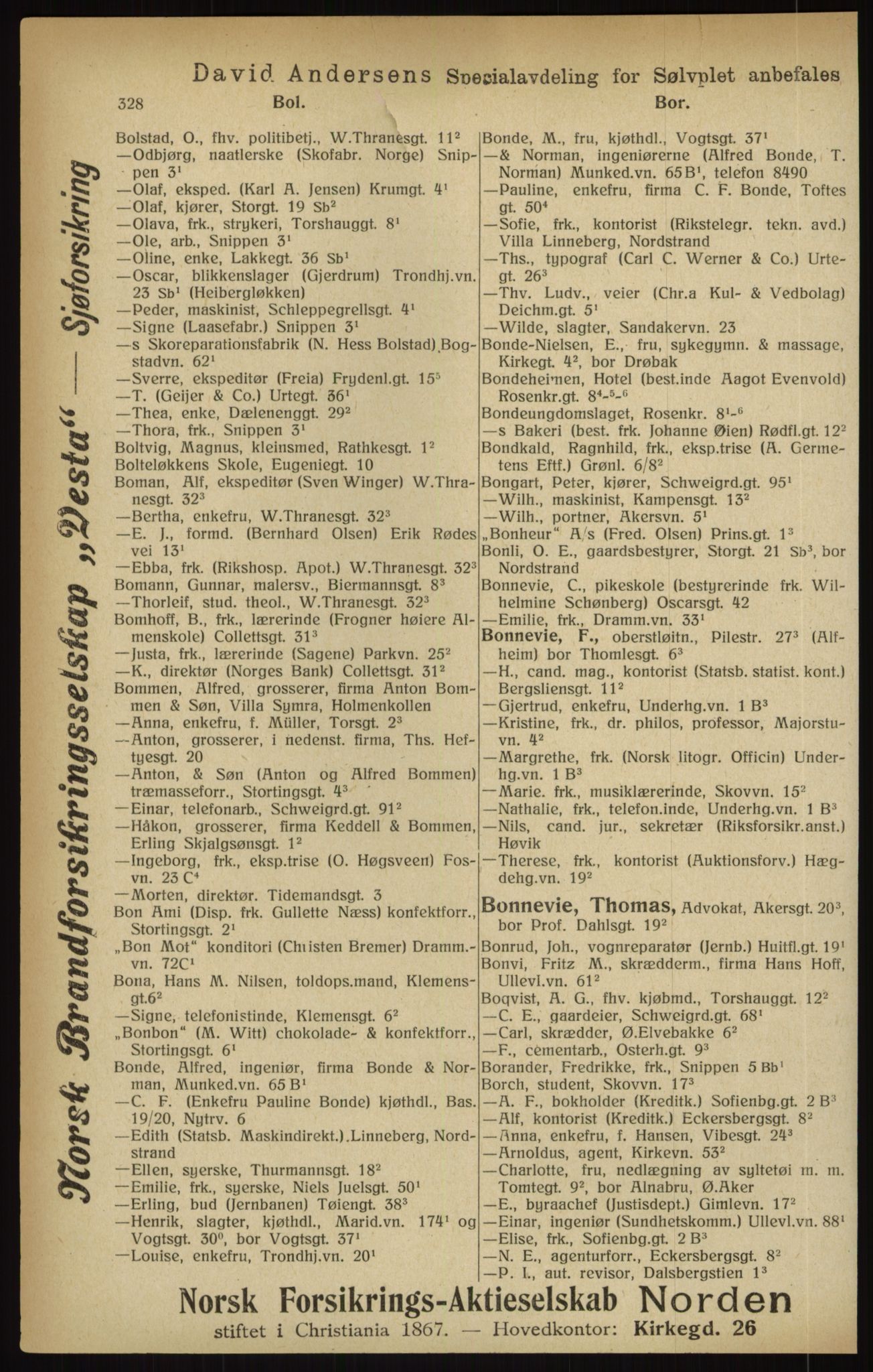 Kristiania/Oslo adressebok, PUBL/-, 1916, s. 328