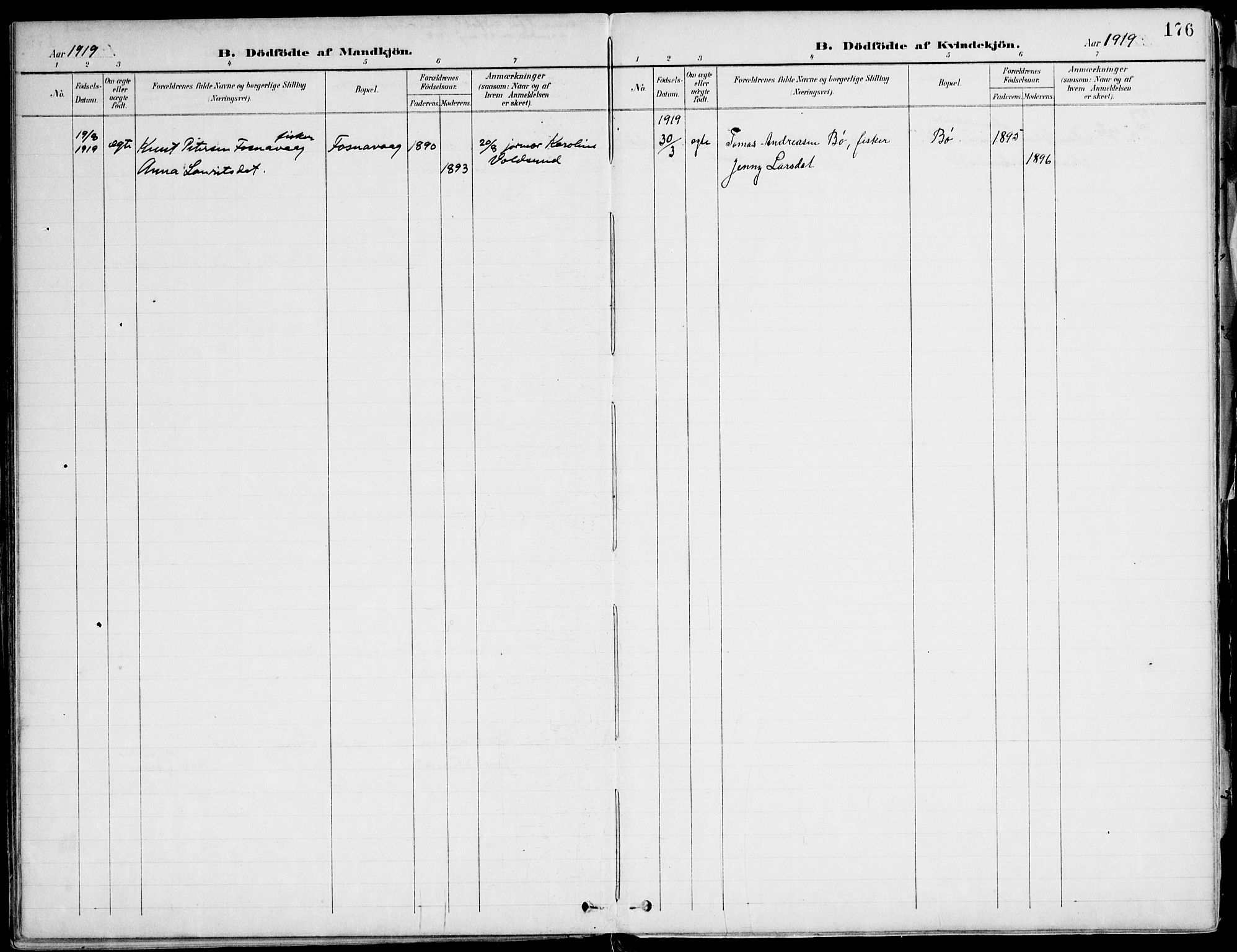 Ministerialprotokoller, klokkerbøker og fødselsregistre - Møre og Romsdal, SAT/A-1454/507/L0075: Ministerialbok nr. 507A10, 1901-1920, s. 176