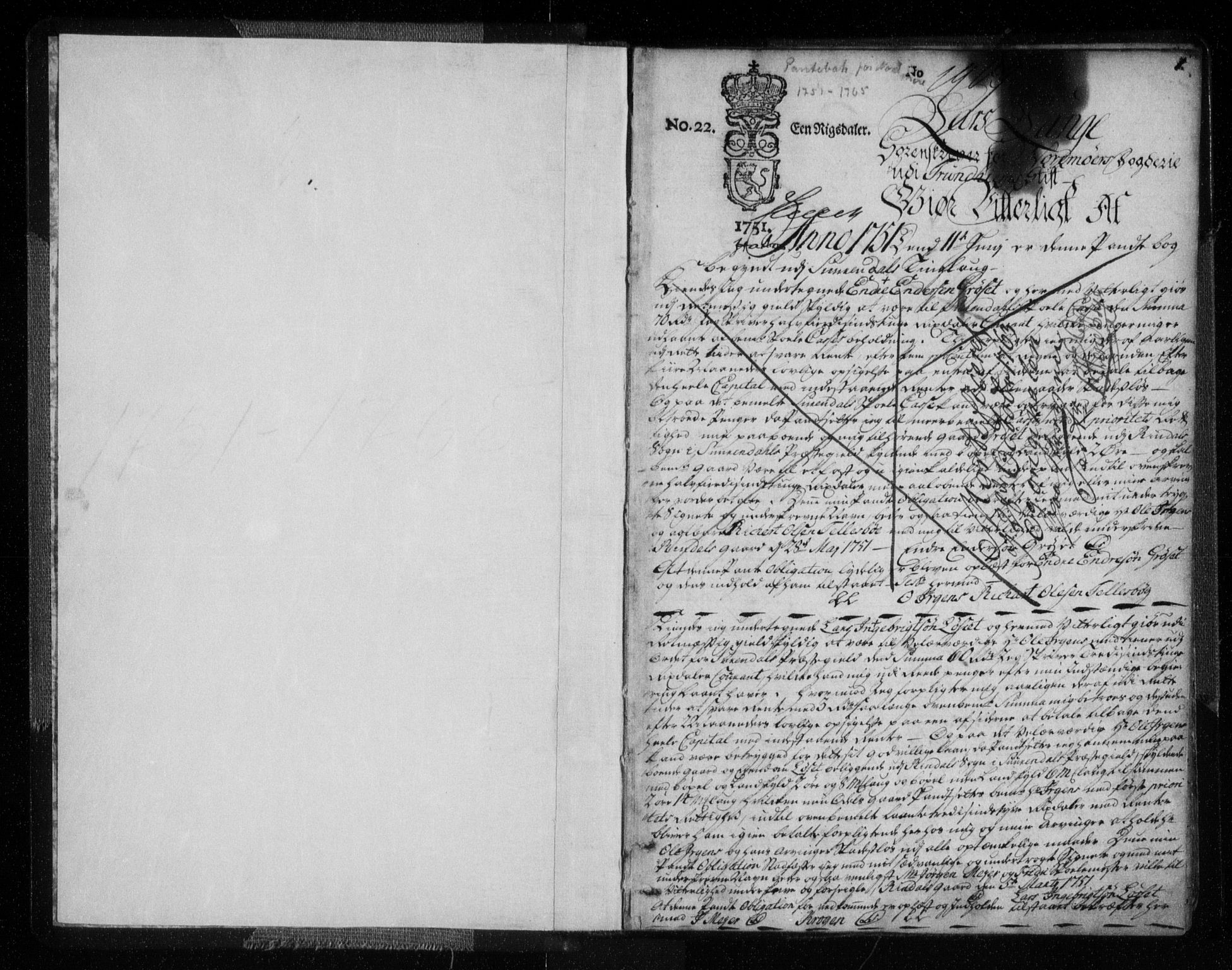 Nordmøre sorenskriveri, SAT/A-4132/1/2/2Ca/L0005: Pantebok nr. 2, 1751-1765, s. 1
