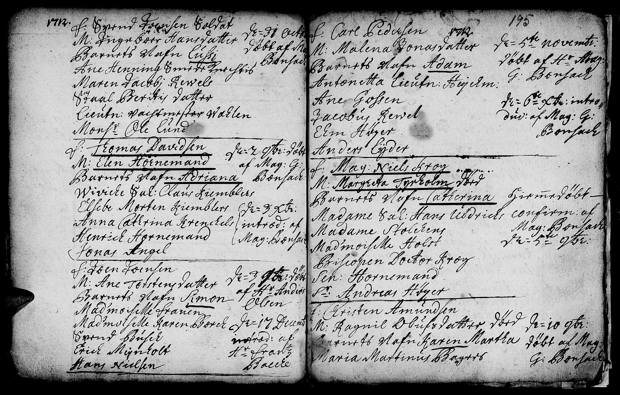 Ministerialprotokoller, klokkerbøker og fødselsregistre - Sør-Trøndelag, SAT/A-1456/601/L0034: Ministerialbok nr. 601A02, 1702-1714, s. 195