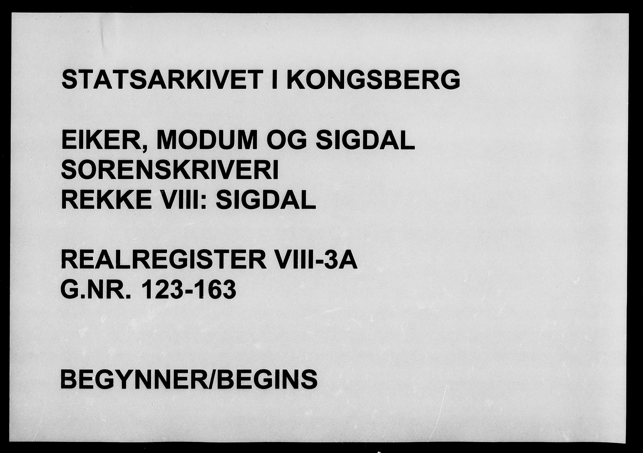 Eiker, Modum og Sigdal sorenskriveri, SAKO/A-123/G/Gb/Gbh/L0003a: Panteregister nr. VIII 3a