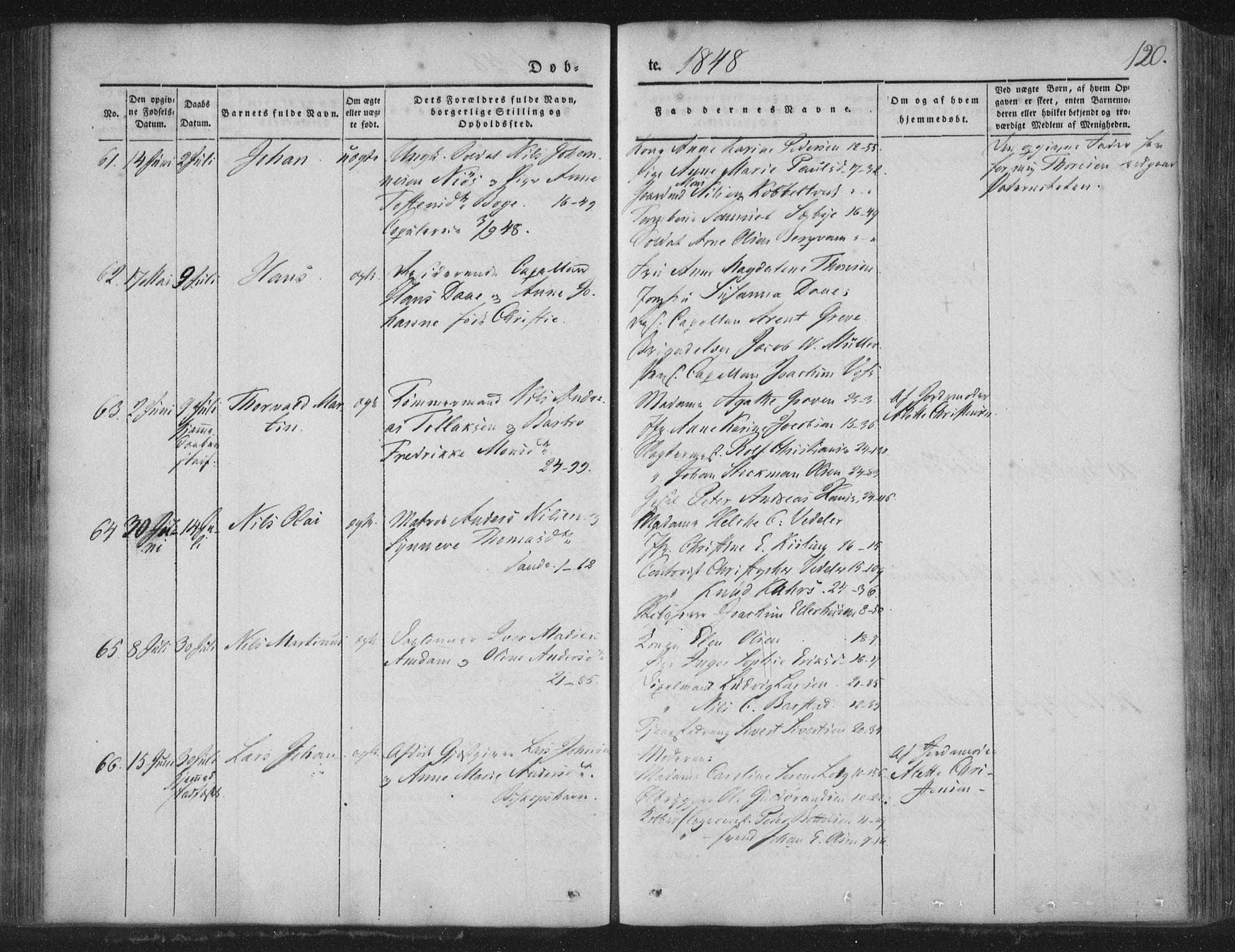 Korskirken sokneprestembete, SAB/A-76101/H/Haa/L0016: Ministerialbok nr. B 2, 1841-1851, s. 120