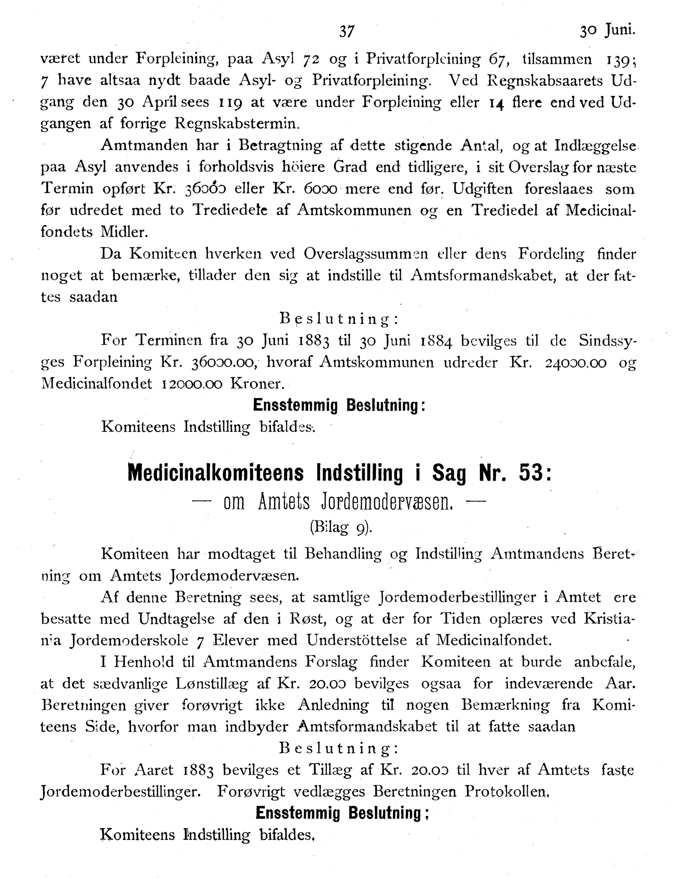 Nordland Fylkeskommune. Fylkestinget, AIN/NFK-17/176/A/Ac/L0014: Fylkestingsforhandlinger 1881-1885, 1881-1885