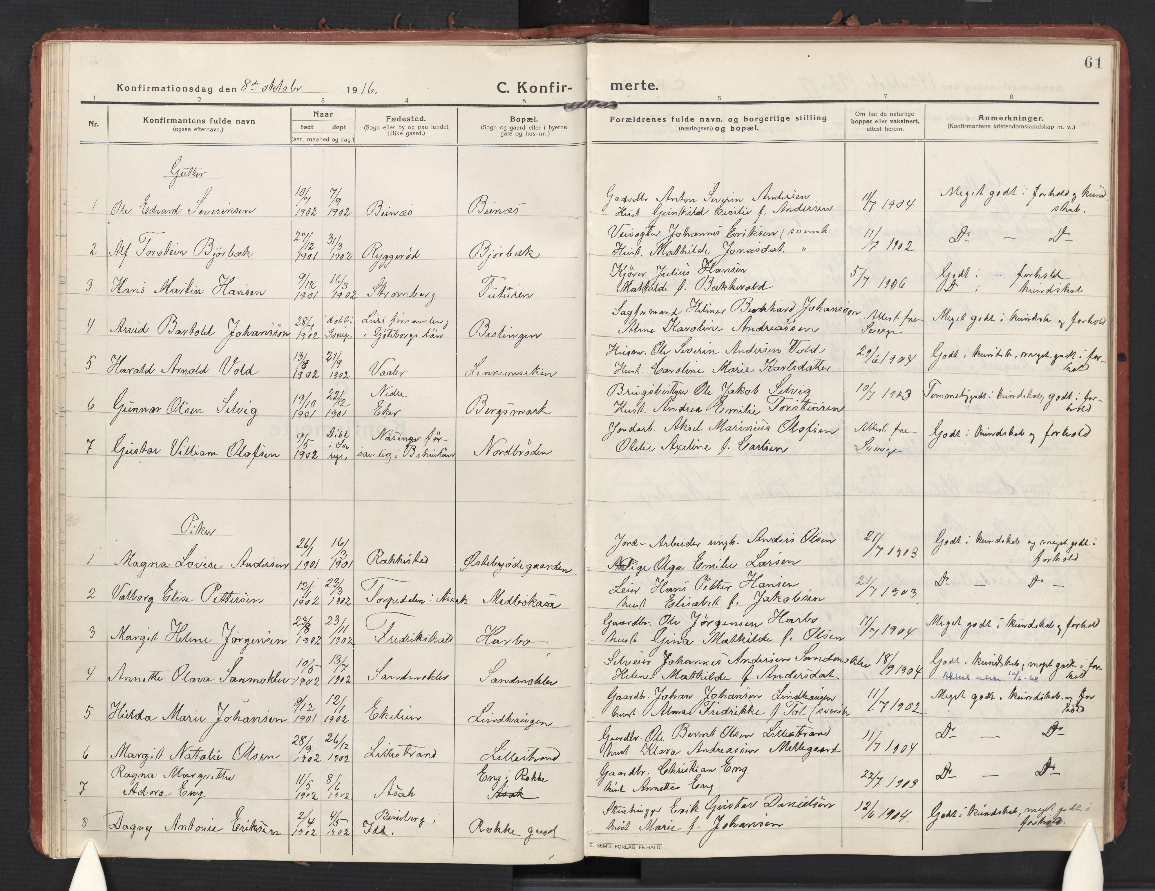 Berg prestekontor Kirkebøker, AV/SAO-A-10902/F/Fc/L0004: Ministerialbok nr. III 4, 1917-1939, s. 61