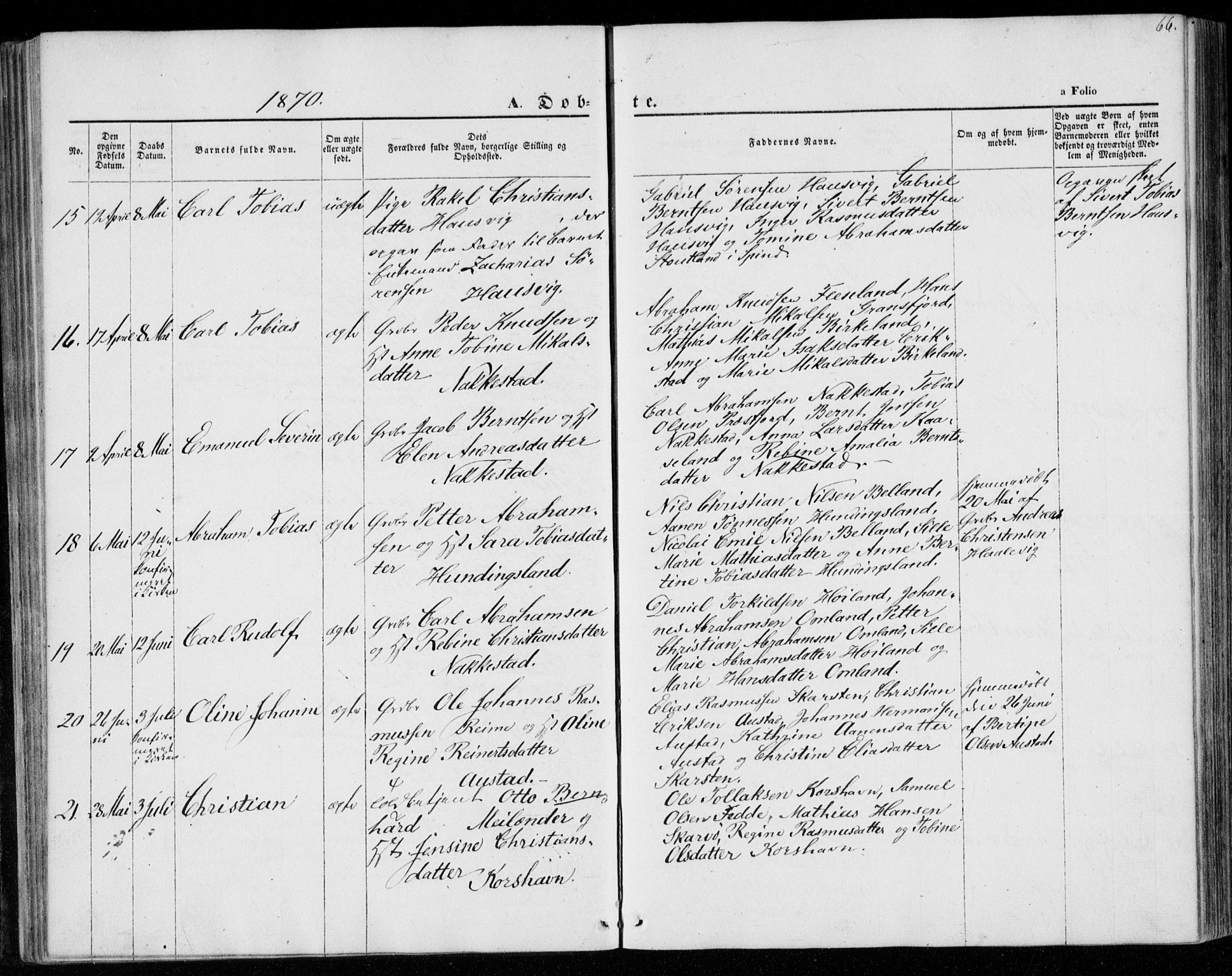 Lyngdal sokneprestkontor, AV/SAK-1111-0029/F/Fa/Faa/L0002: Ministerialbok nr. A 2, 1858-1870, s. 66