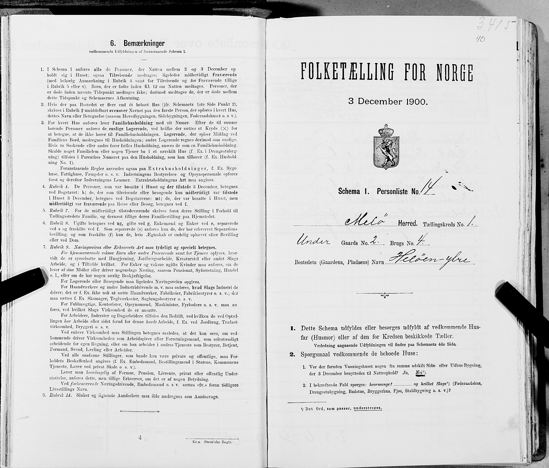 SAT, Folketelling 1900 for 1837 Meløy herred, 1900, s. 61