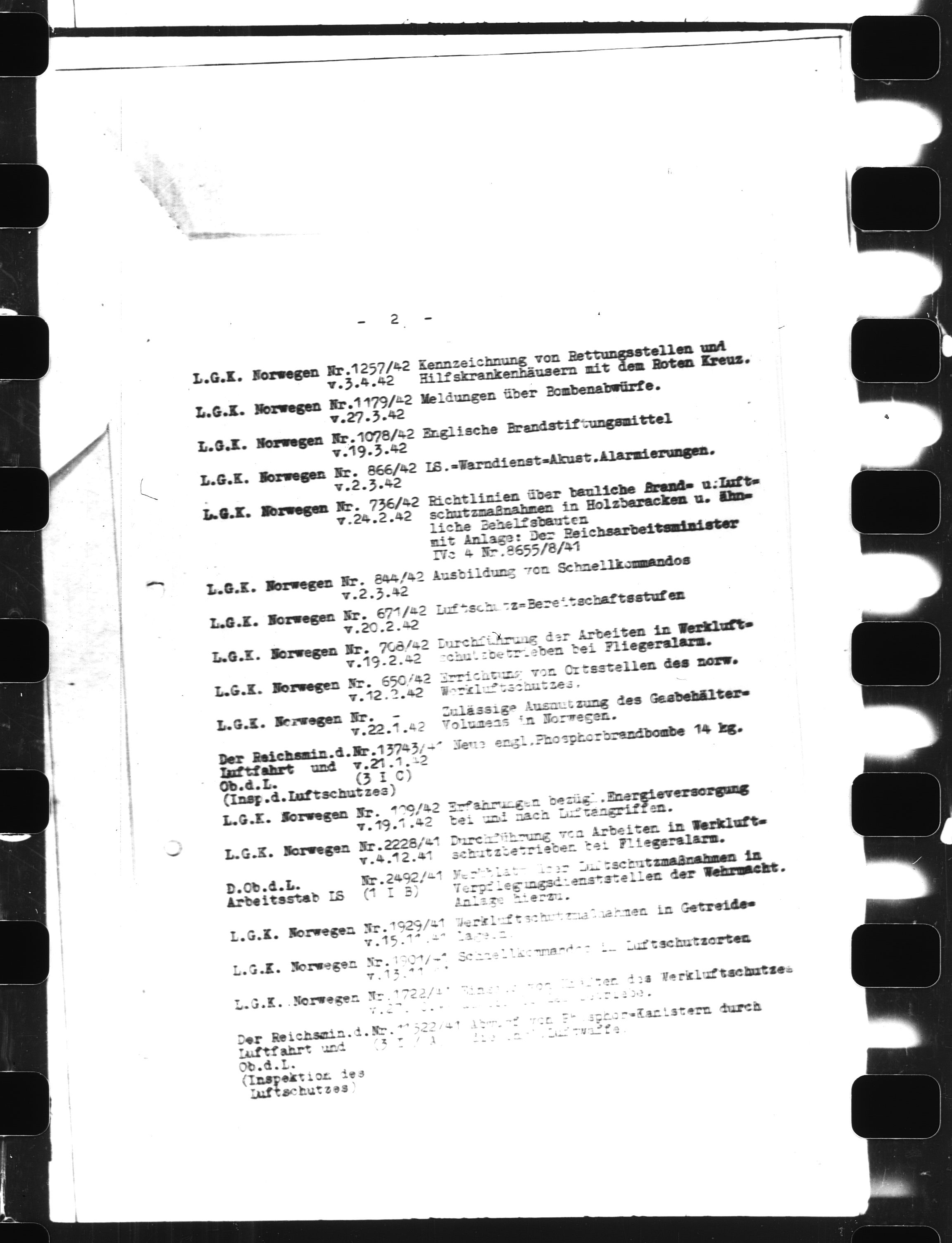 Documents Section, AV/RA-RAFA-2200/V/L0063: Film med LMDC Serial Numbers, 1940-1945, s. 139