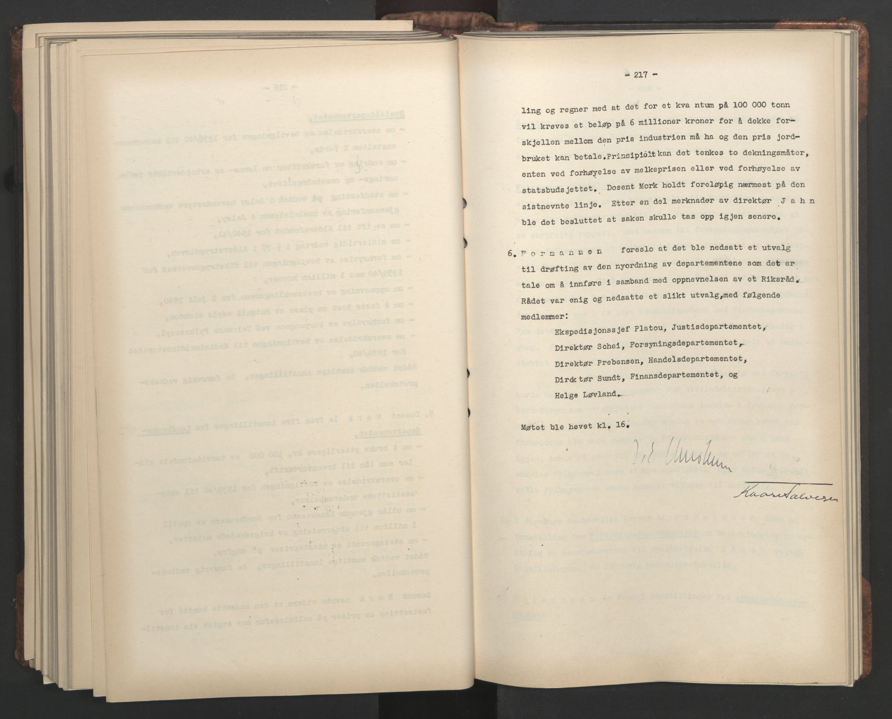Administrasjonsrådet, AV/RA-S-1004/A/L0001: Møteprotokoll med tillegg 15/4-25/9, 1940, s. 217