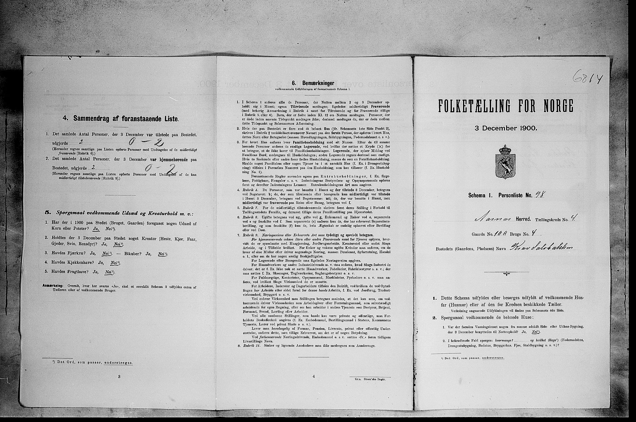 SAH, Folketelling 1900 for 0425 Åsnes herred, 1900, s. 754