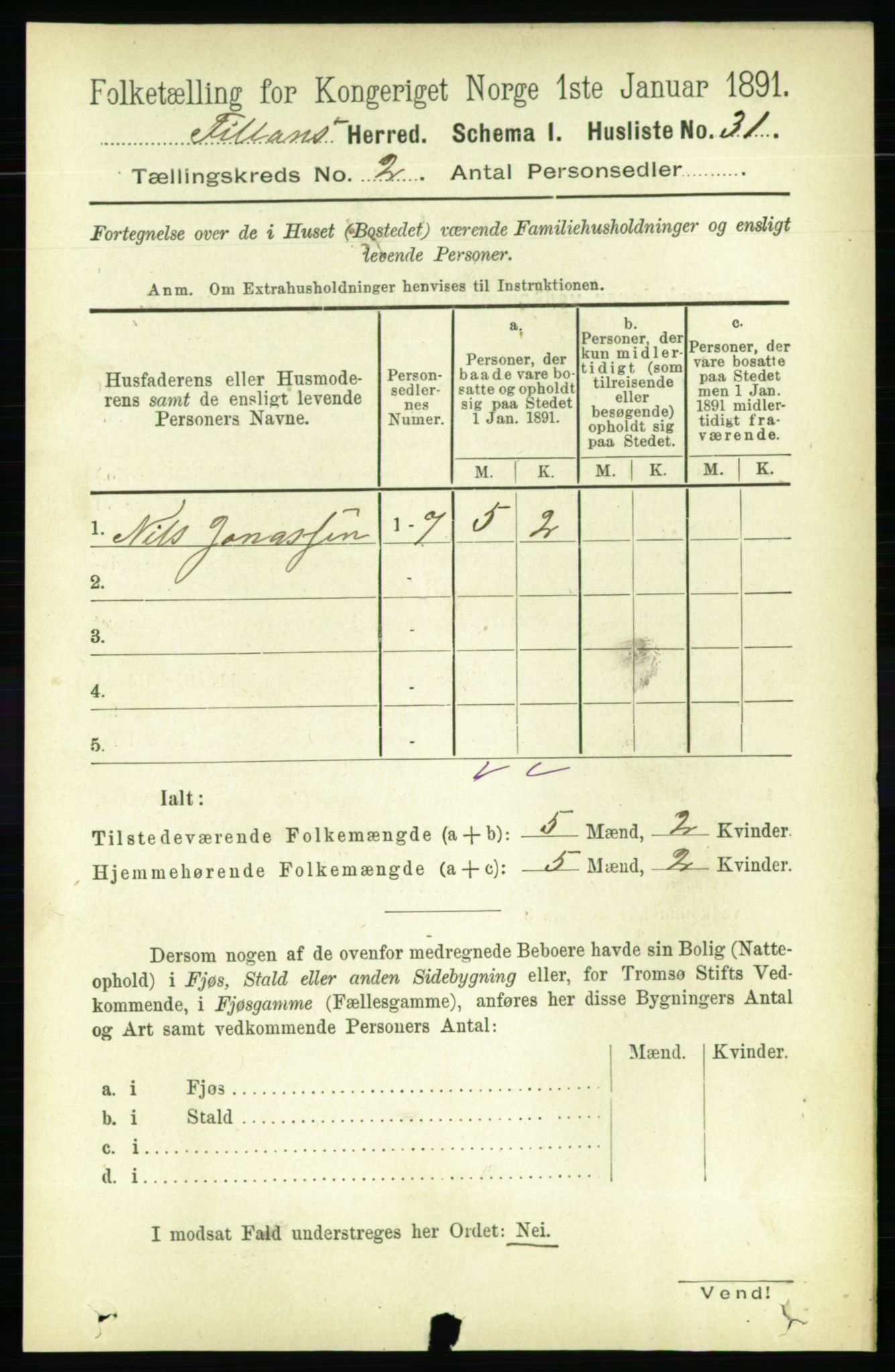 RA, Folketelling 1891 for 1616 Fillan herred, 1891, s. 220