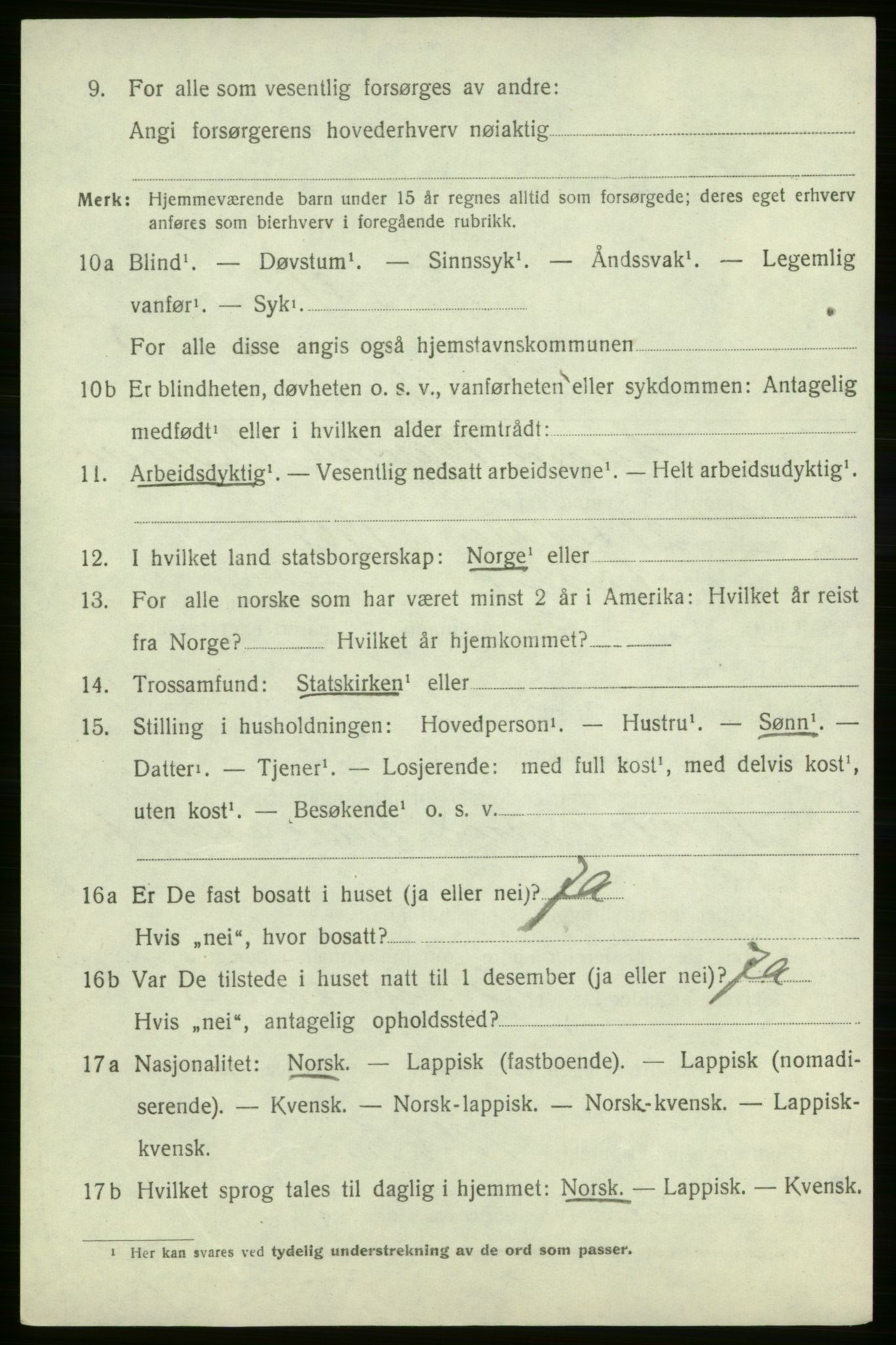 SATØ, Folketelling 1920 for 2015 Hasvik herred, 1920, s. 2314