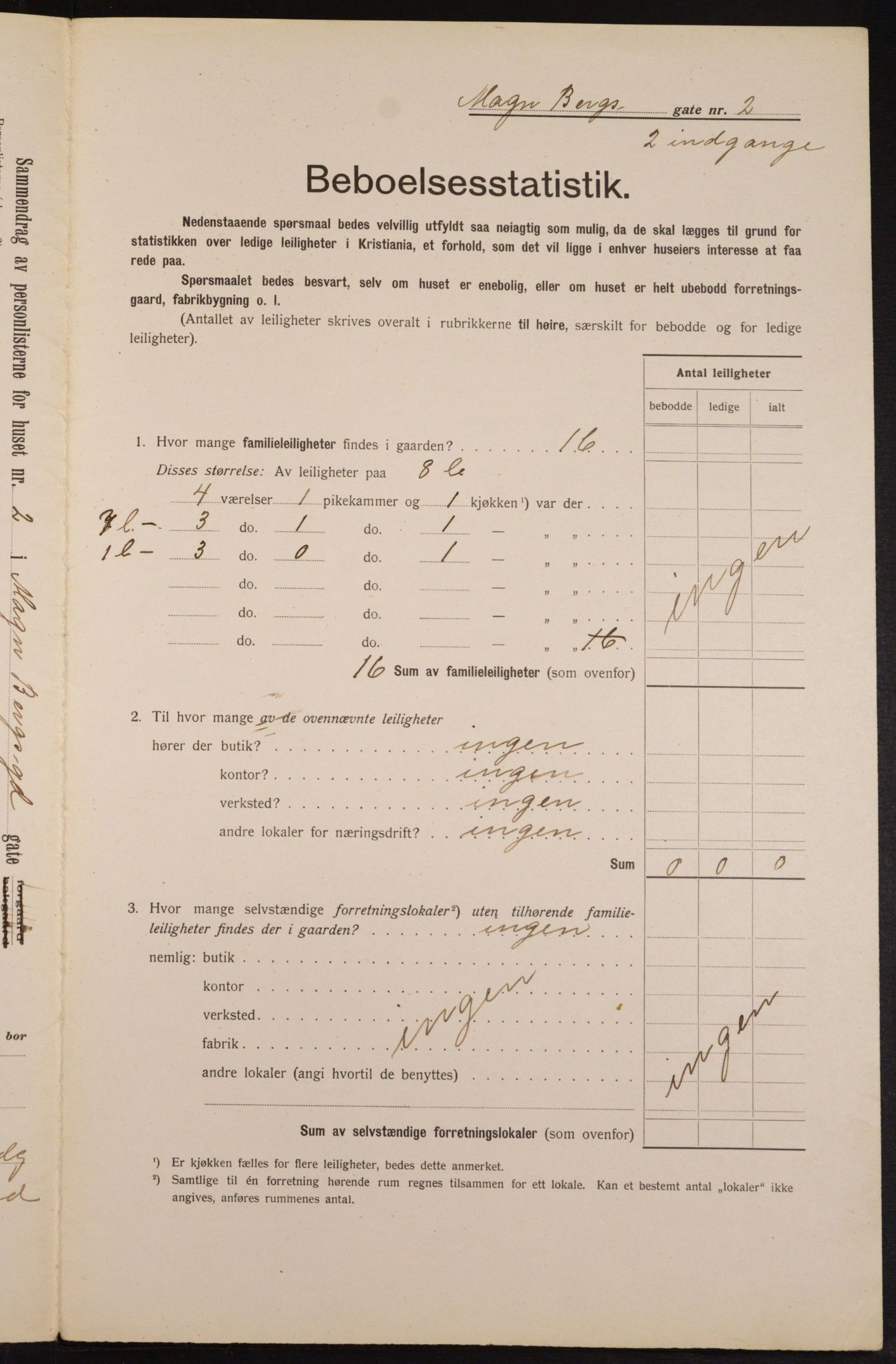 OBA, Kommunal folketelling 1.2.1913 for Kristiania, 1913, s. 58863