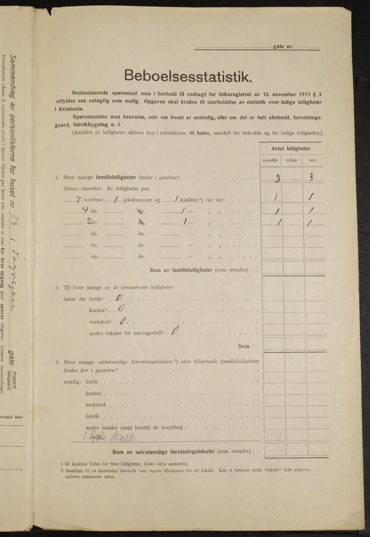 OBA, Kommunal folketelling 1.2.1916 for Kristiania, 1916, s. 88870