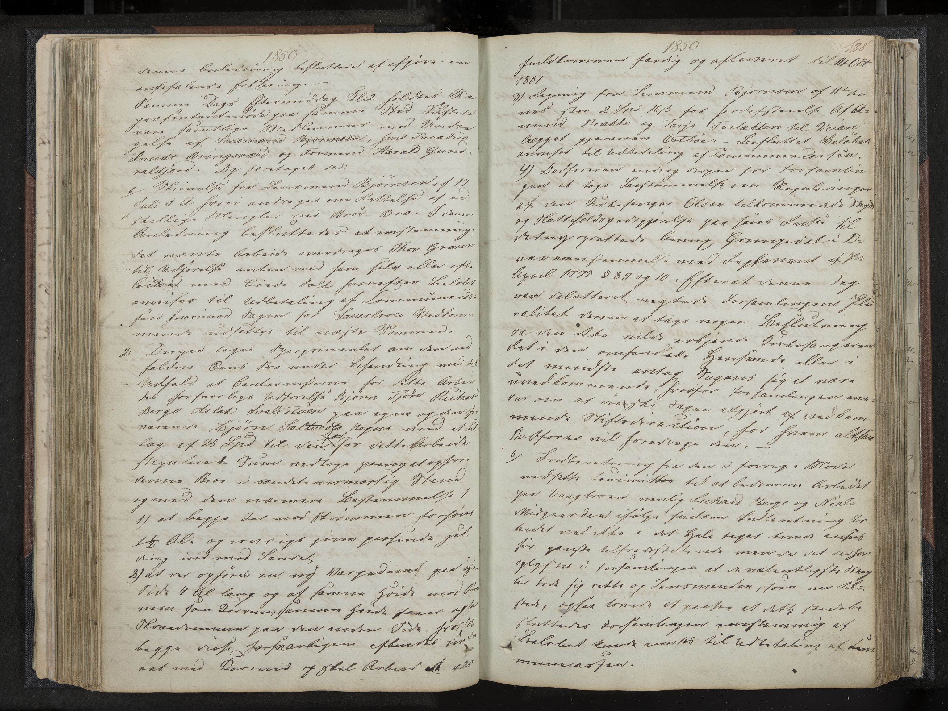 Vinje formannskap og sentraladministrasjon, IKAK/0834021-1/A/L0001: Møtebok, 1838-1889, s. 128